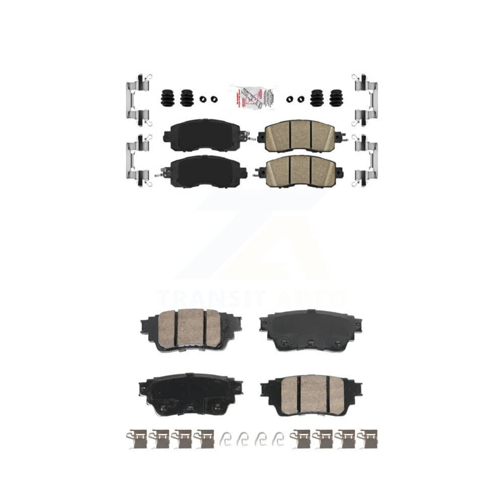 AmeriBRAKES - KNF-101802 - Front and Rear Disc Brake Pad Kits