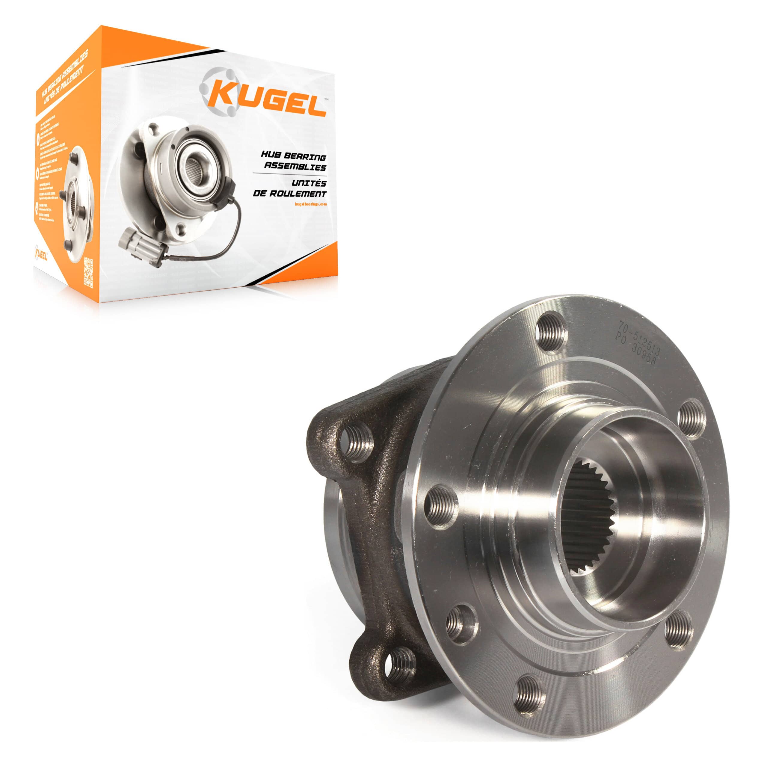 Kugel - 70-512513 - Rear Wheel Bearing and Hub Assembly