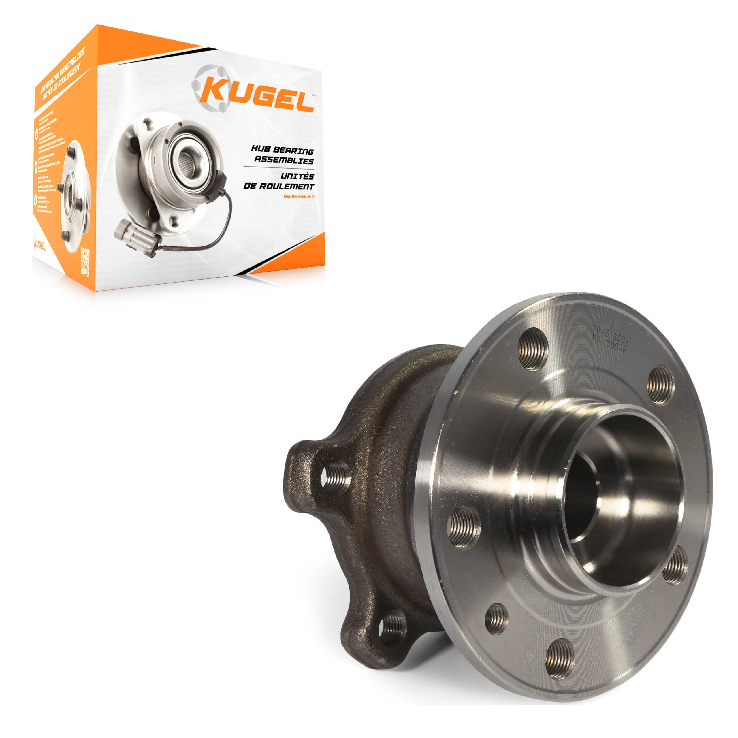Kugel - 70-512524 - Rear Wheel Bearing and Hub Assembly