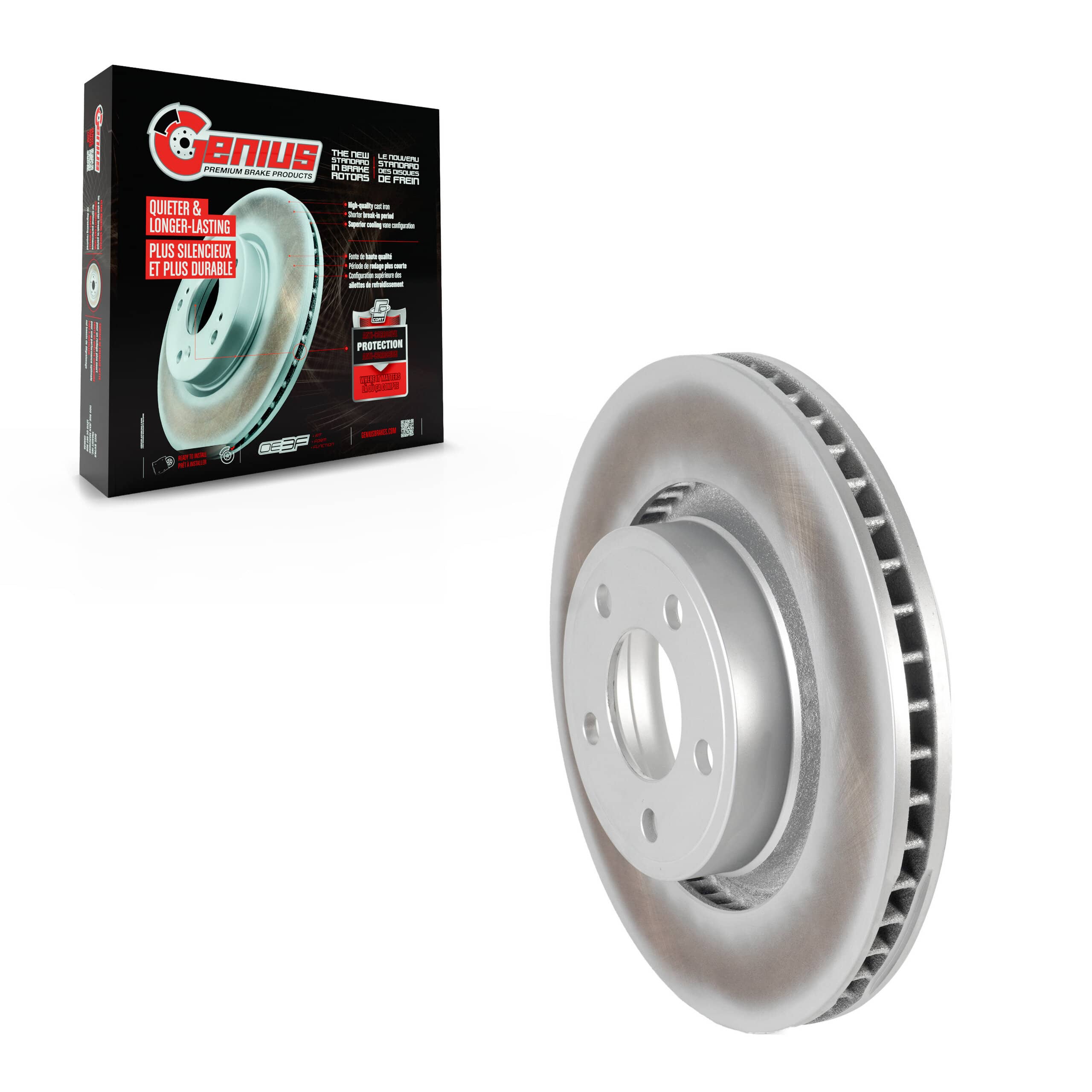 Genius - GCR-681953 - Front Disc Brake Rotor