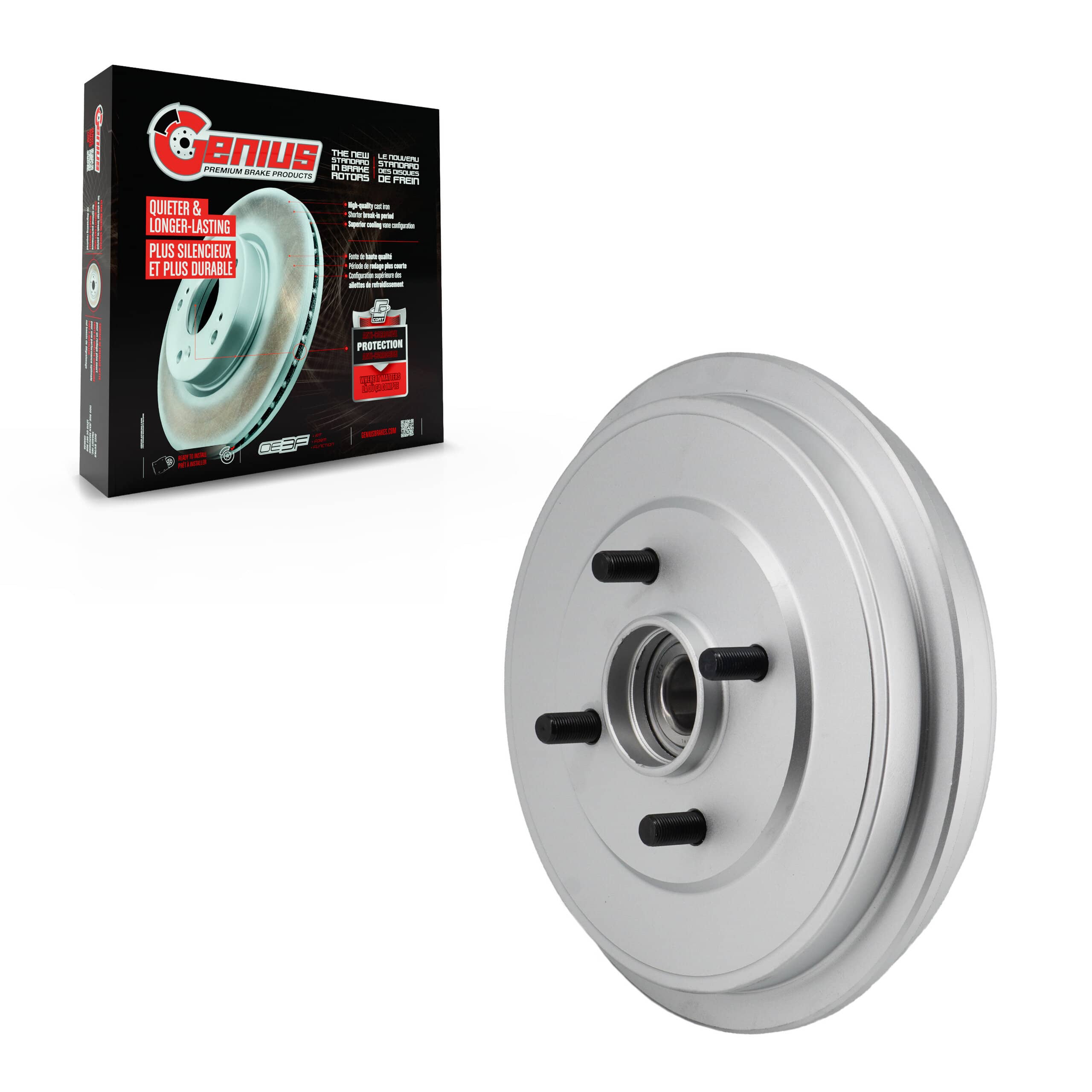 Genius - GCR-97836C - Rear Drum Brake and Hub Assembly