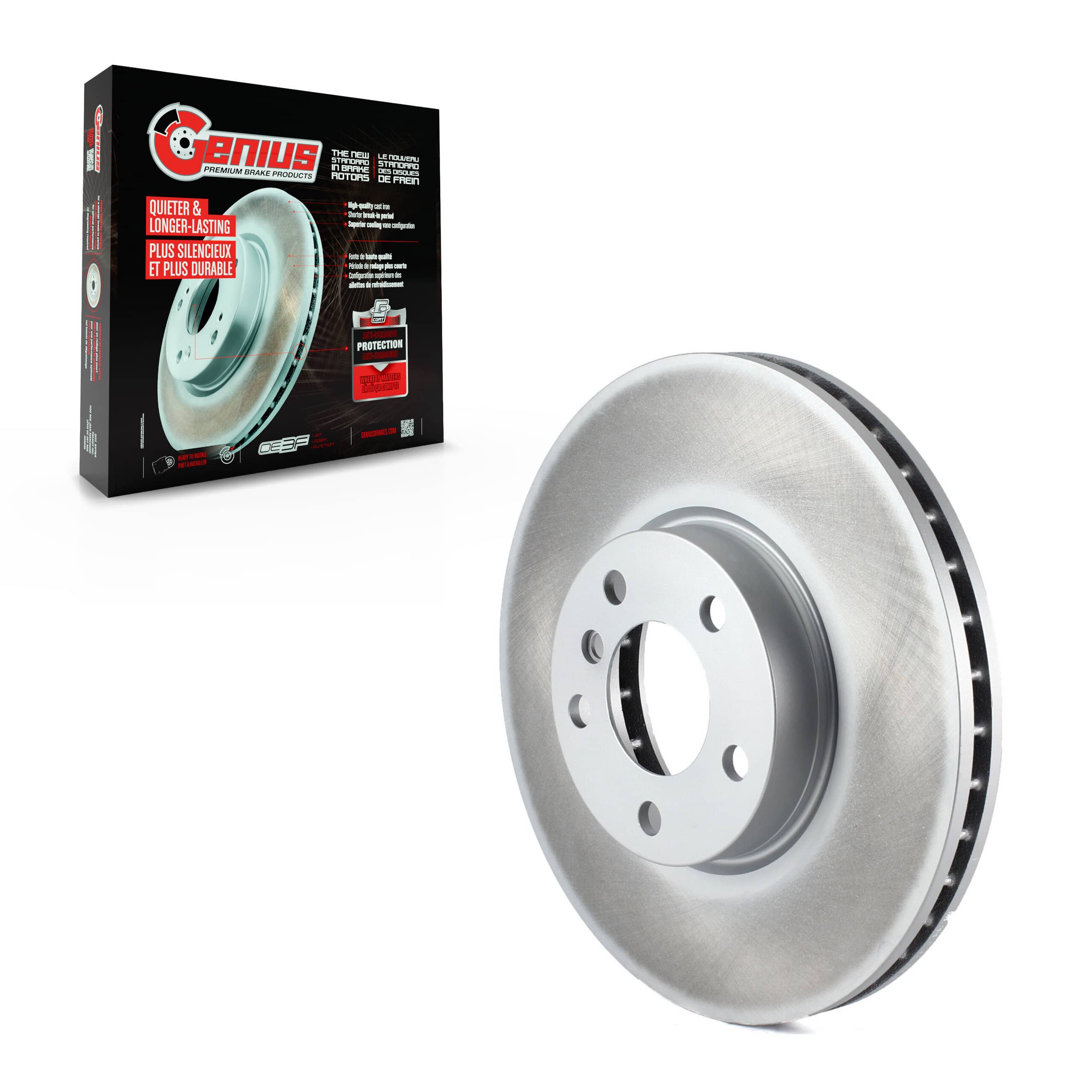 Genius - GCR-980590 - Front Disc Brake Rotor