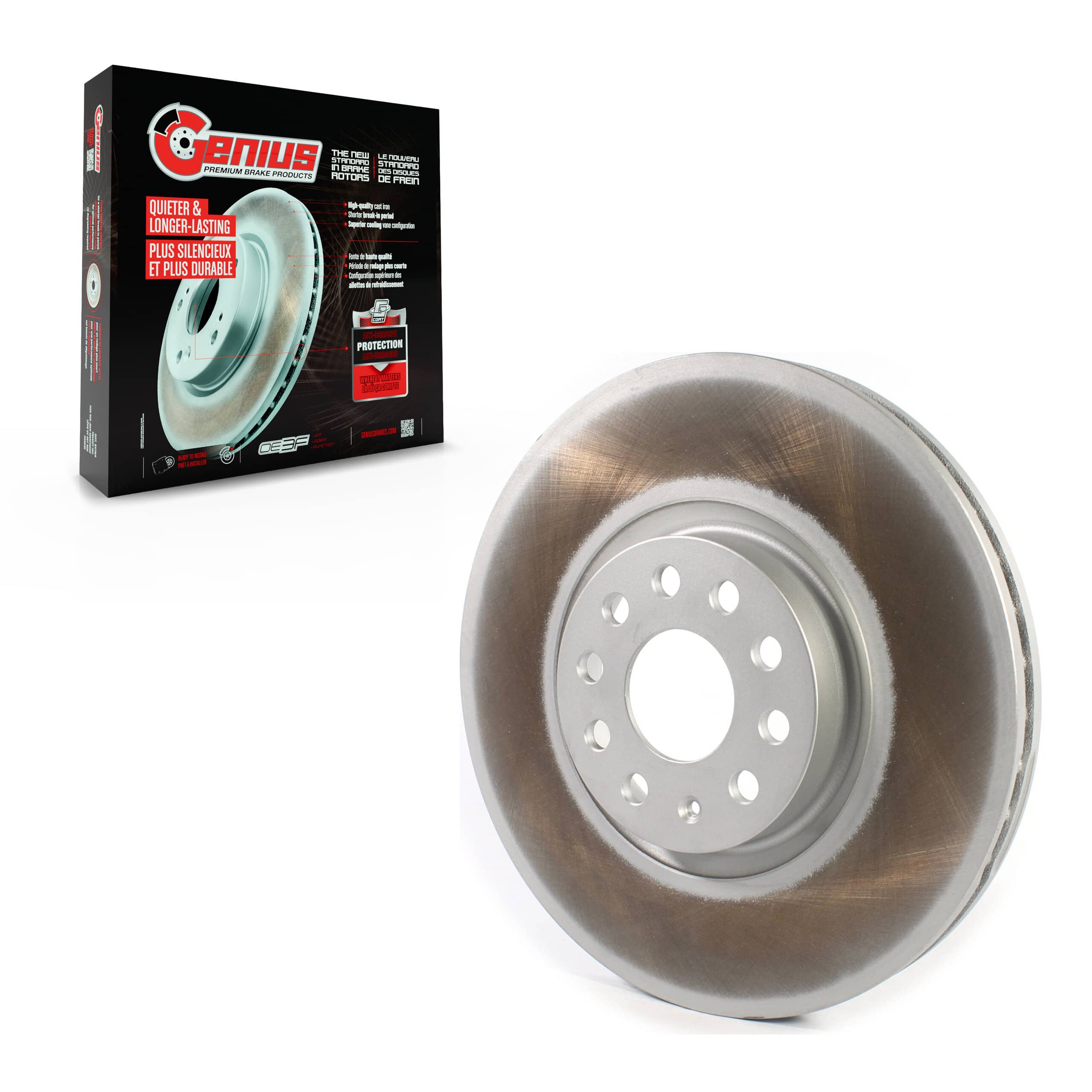 Genius - GCR-982348 - Front Disc Brake Rotor