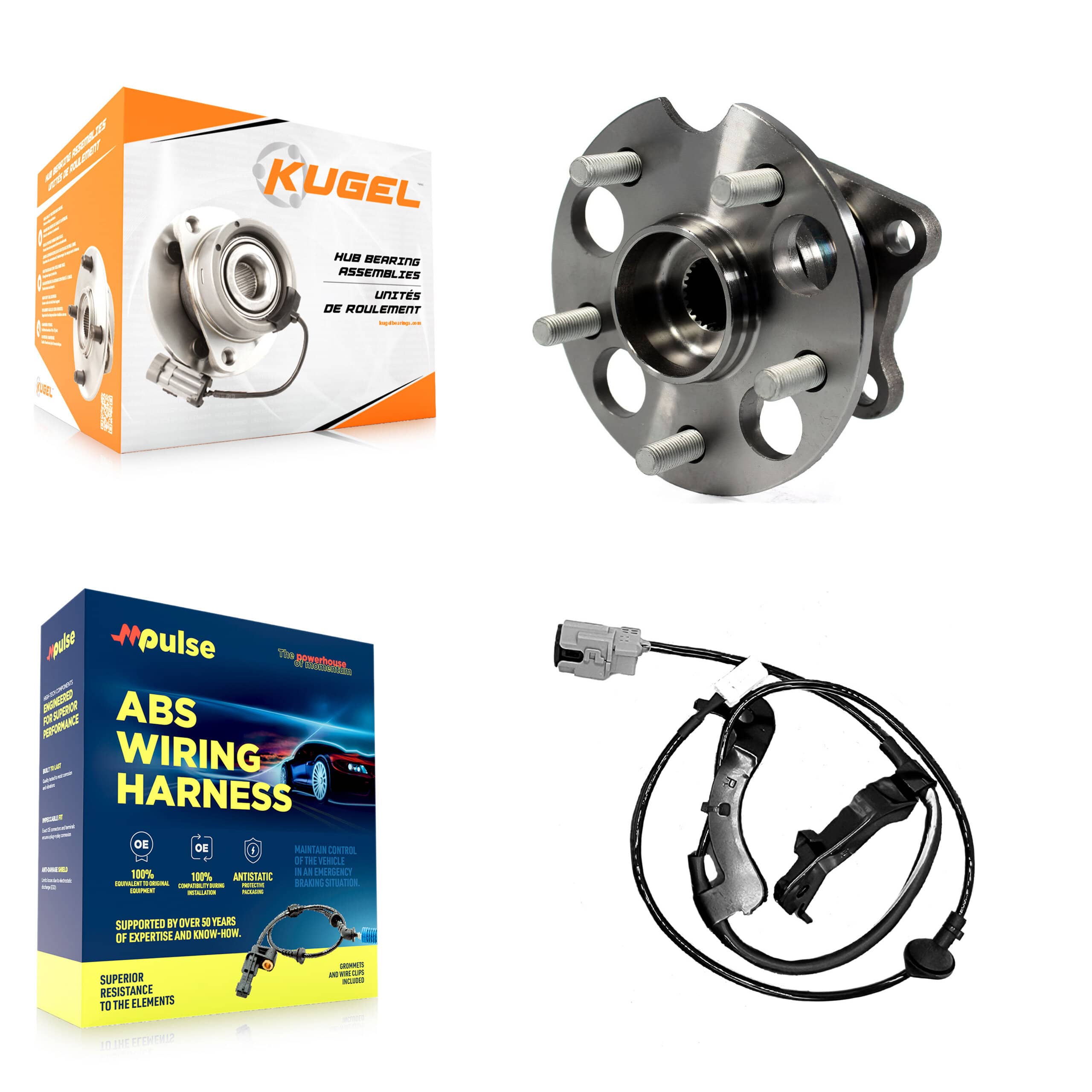Kugel - K7S-100620 - Rear Wheel Bearing and Hub Assembly Kits