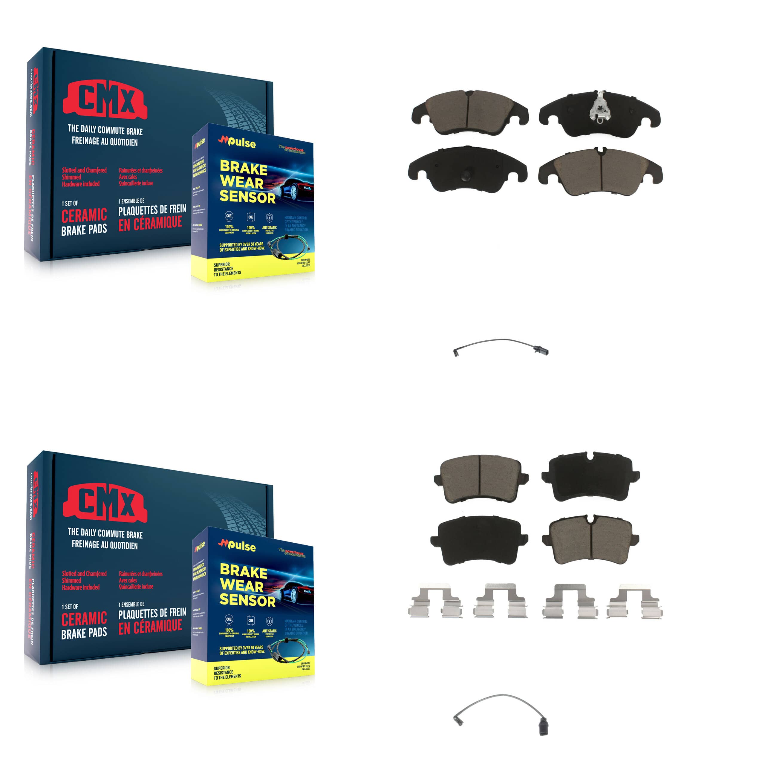 CMX - KCW-100112 - Front and Rear Disc Brake Pad Kits