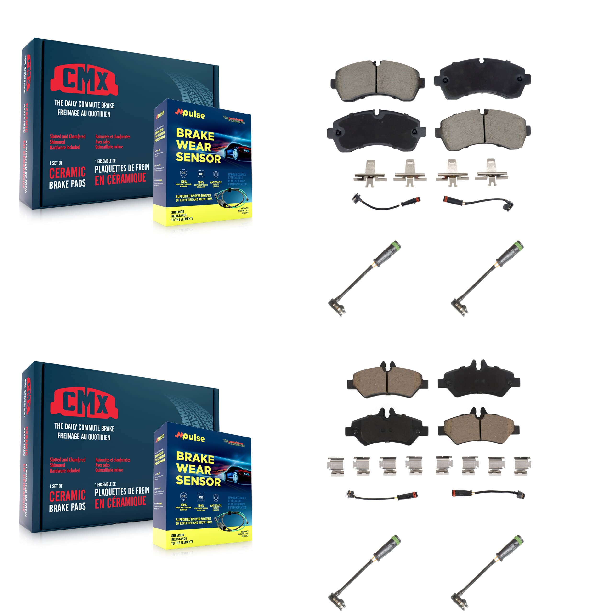 CMX - KCW-101104 - Front and Rear Disc Brake Pad Kits