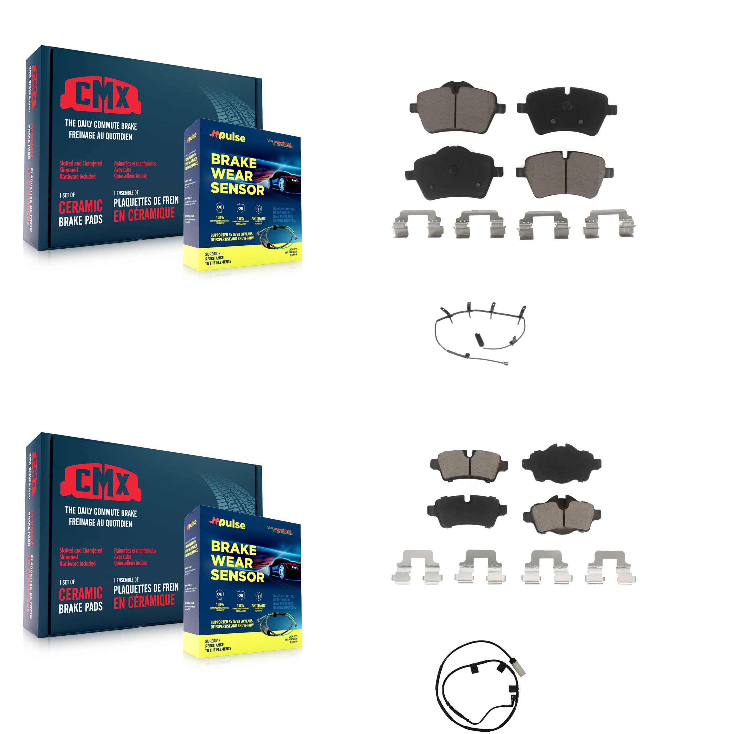 CMX - KCW-101299 - Front and Rear Disc Brake Pad Kits