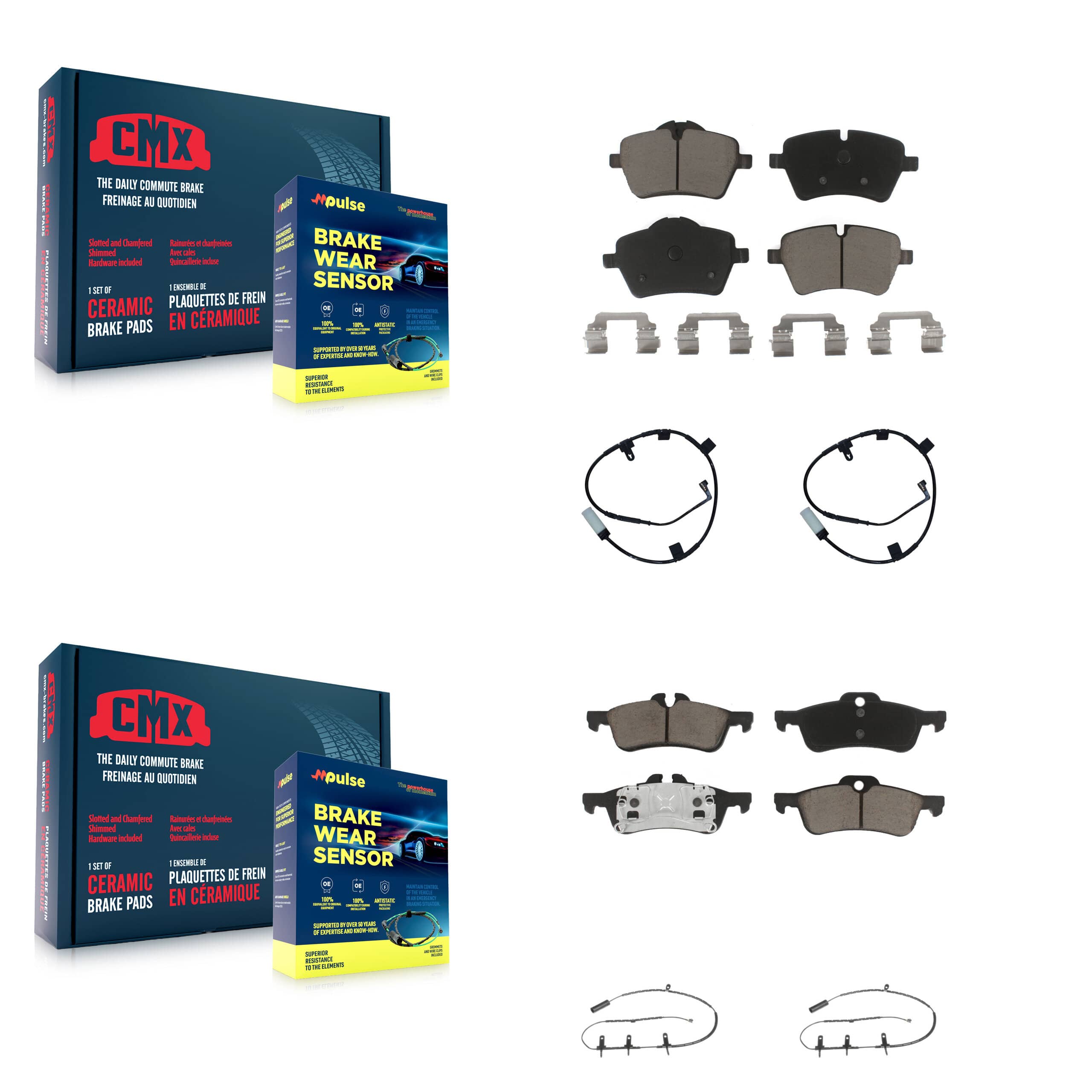 CMX - KCW-101324 - Front and Rear Disc Brake Pad Kits