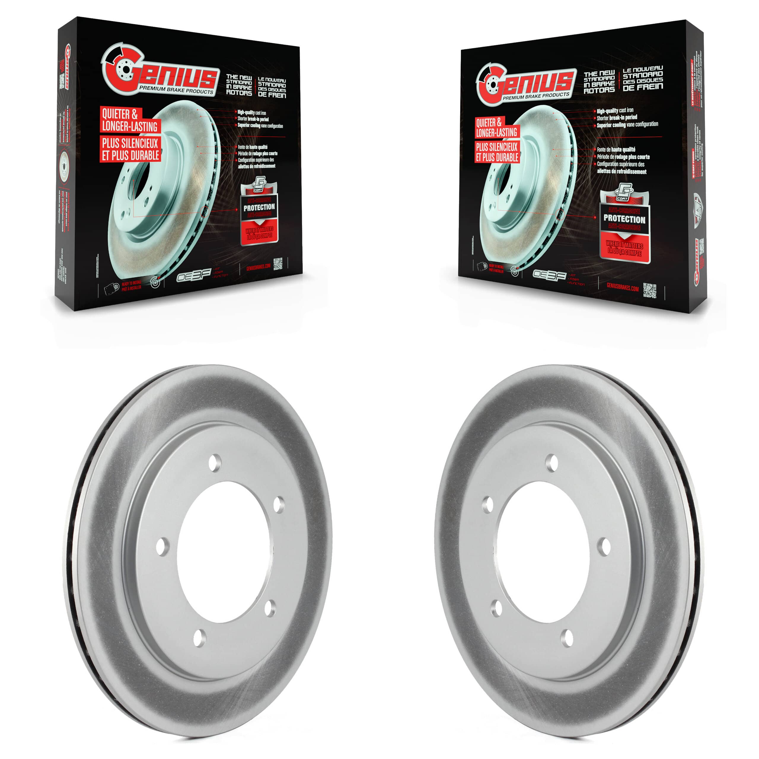 Genius - KG-100019 - Front Disc Brake Rotor Kits