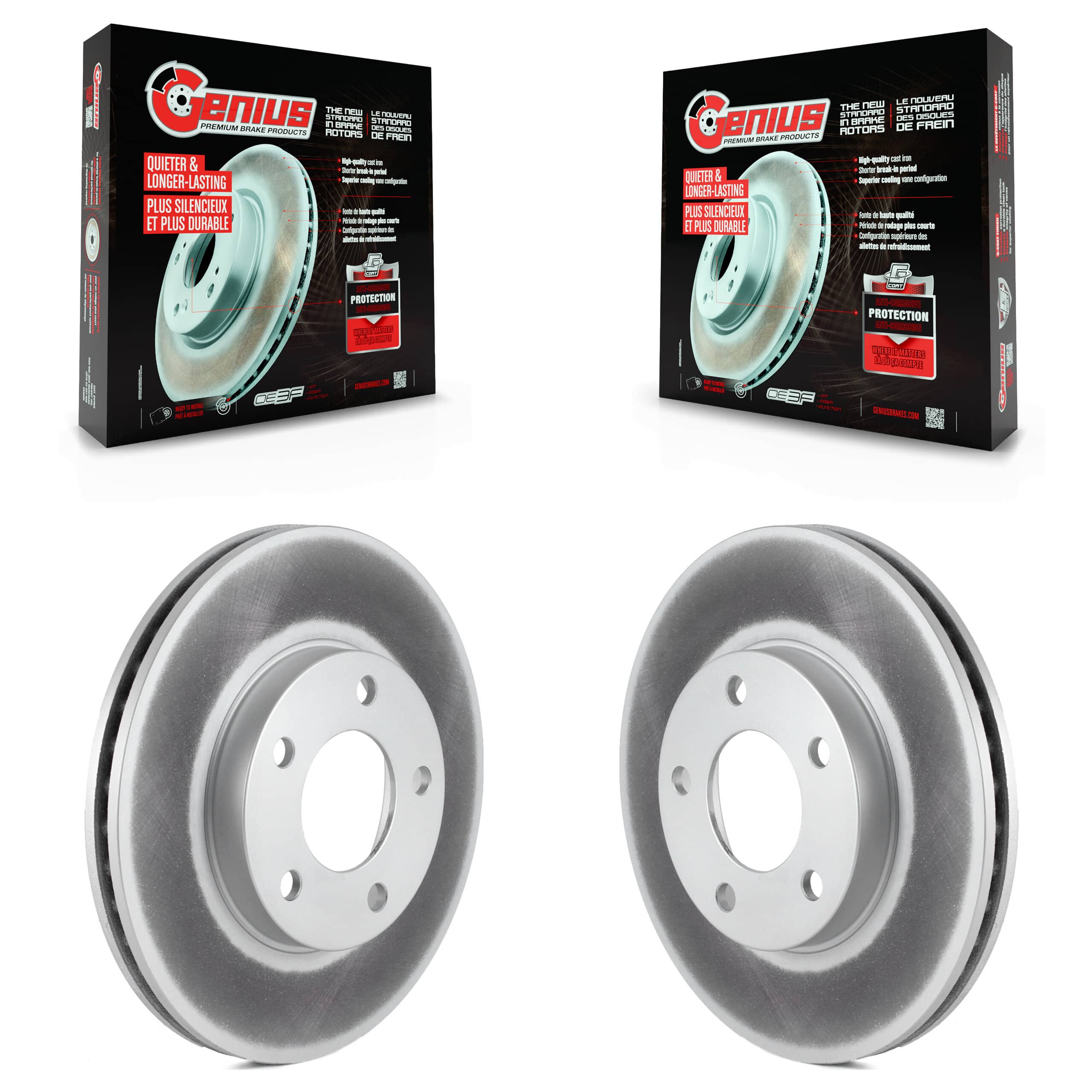 Genius - KG-100074 - Front Disc Brake Rotor Kits
