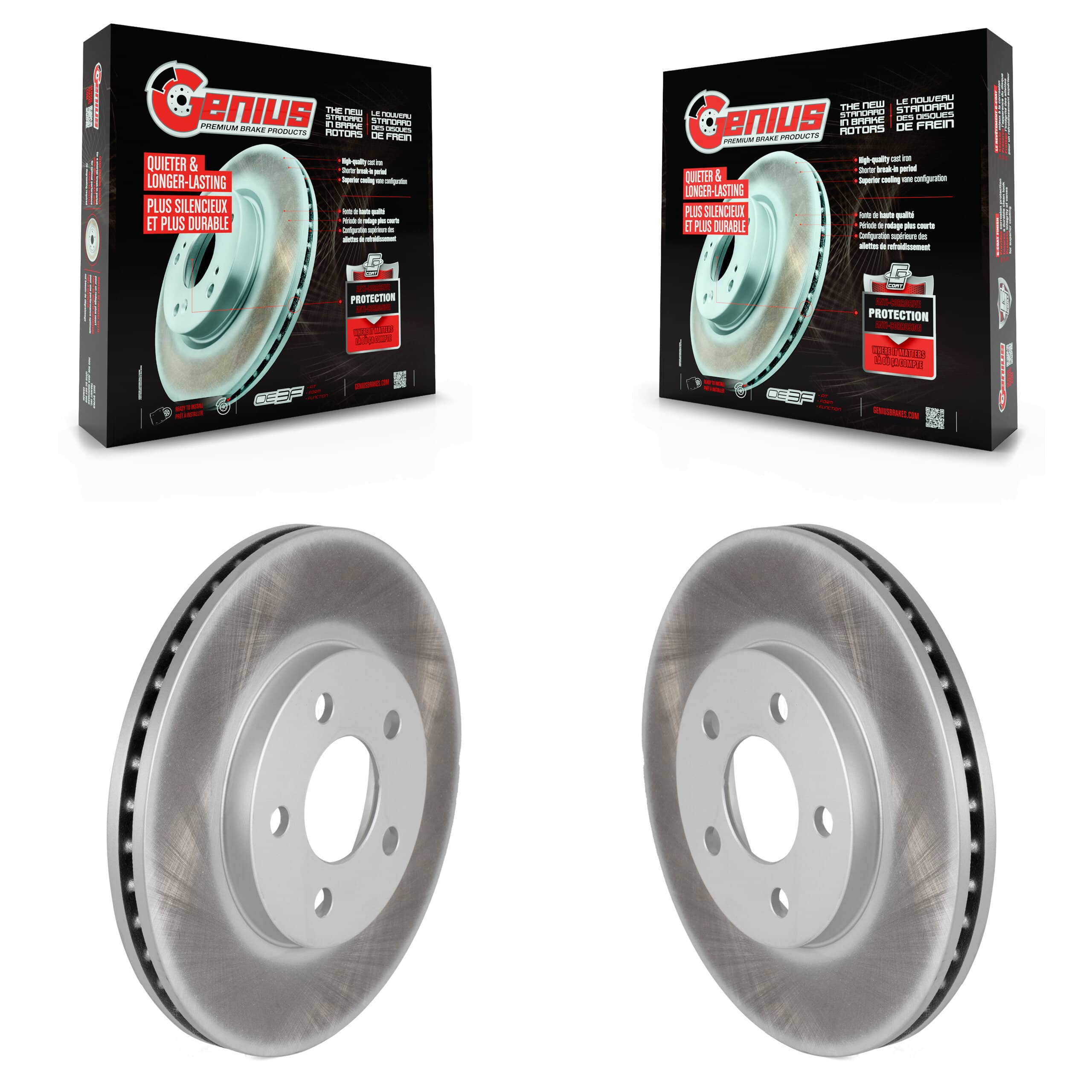 Genius - KG-100116 - Front Disc Brake Rotor Kits