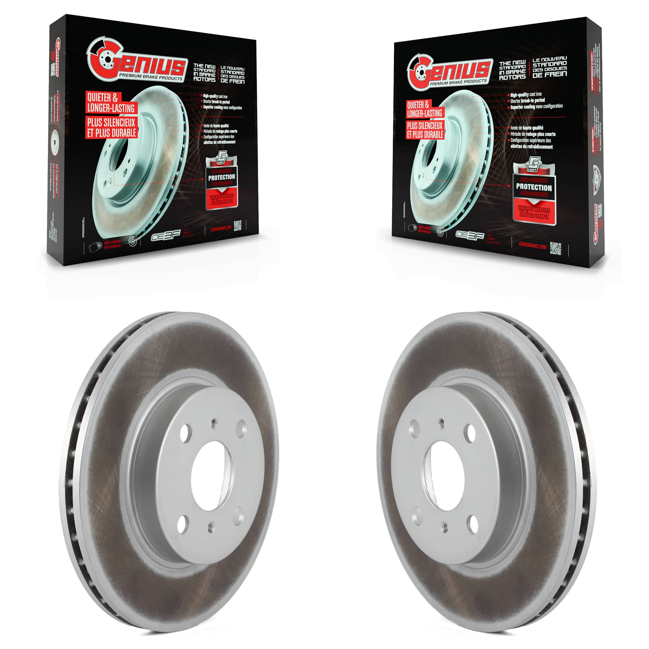 Genius - KG-100155 - Front Disc Brake Rotor Kits