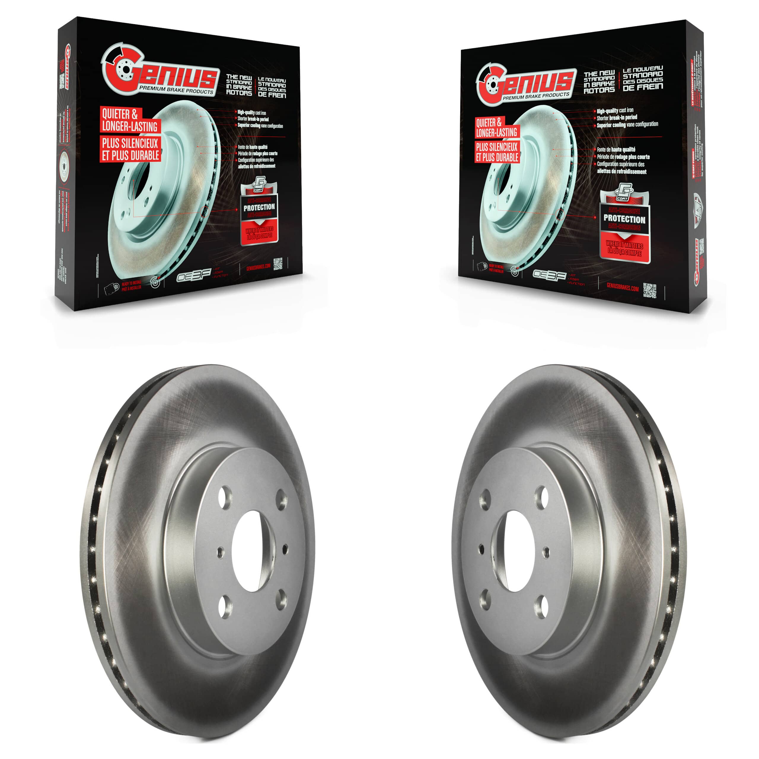 Genius - KG-100175 - Front Disc Brake Rotor Kits