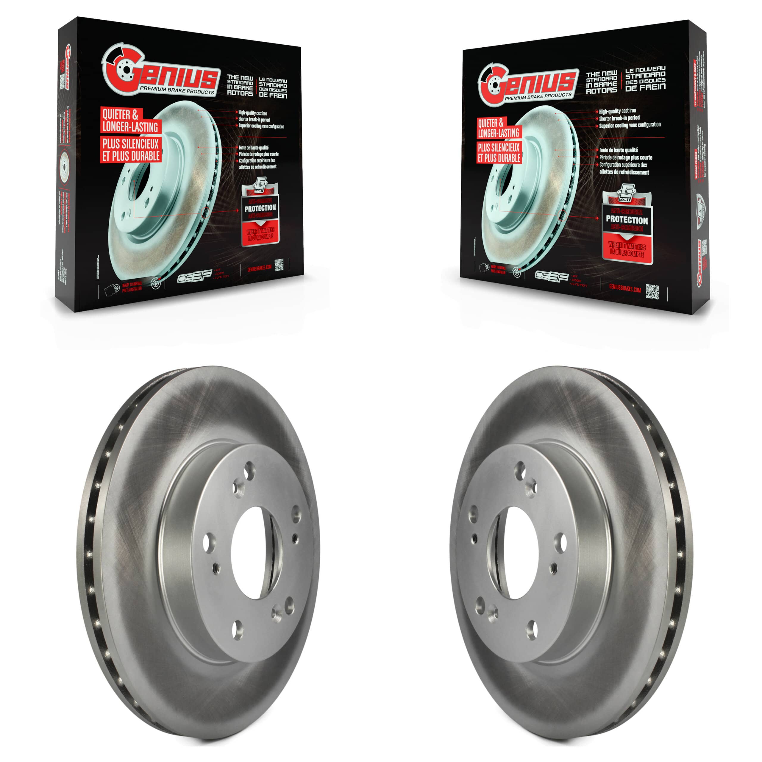 Genius - KG-100186 - Front Disc Brake Rotor Kits