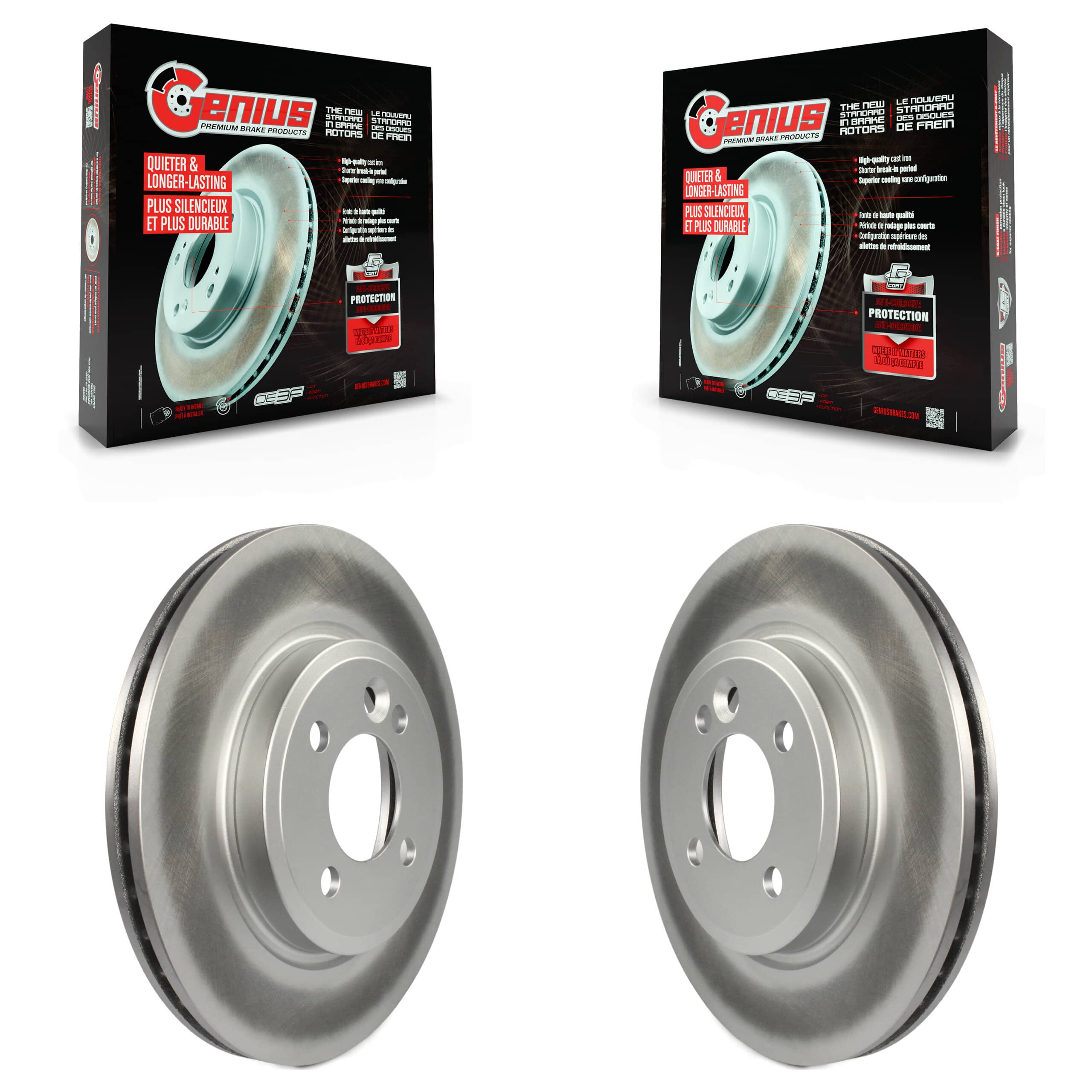 Genius - KG-100202 - Front Disc Brake Rotor Kits
