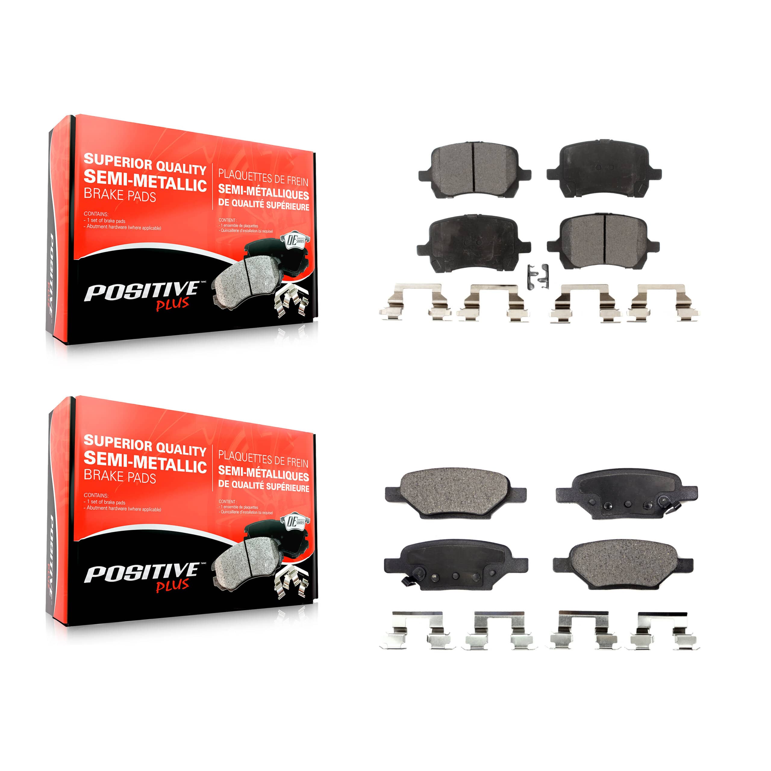 Positive Plus - KPF-100068 - Front and Rear Disc Brake Pad Kits