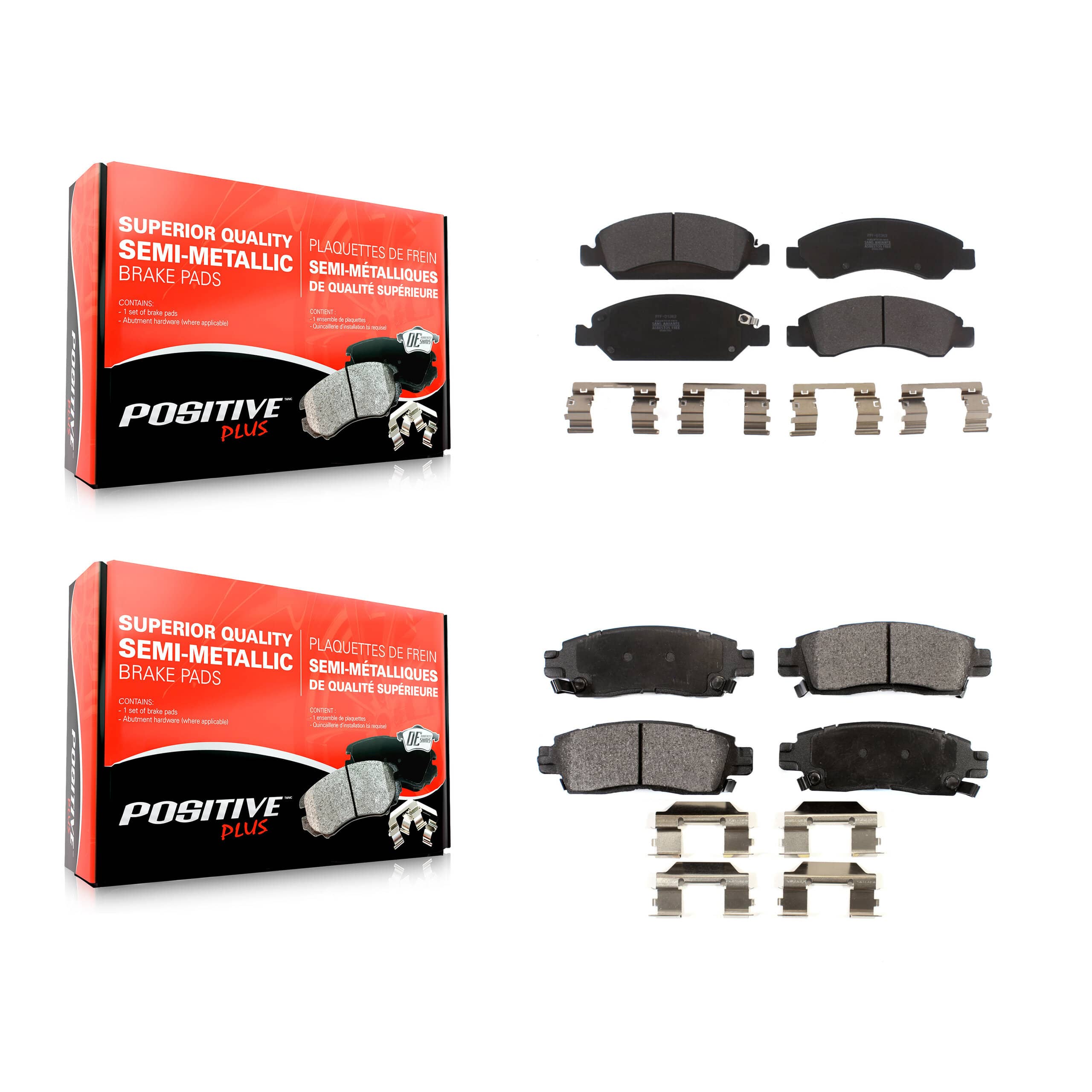 Positive Plus - KPF-100141 - Front and Rear Disc Brake Pad Kits