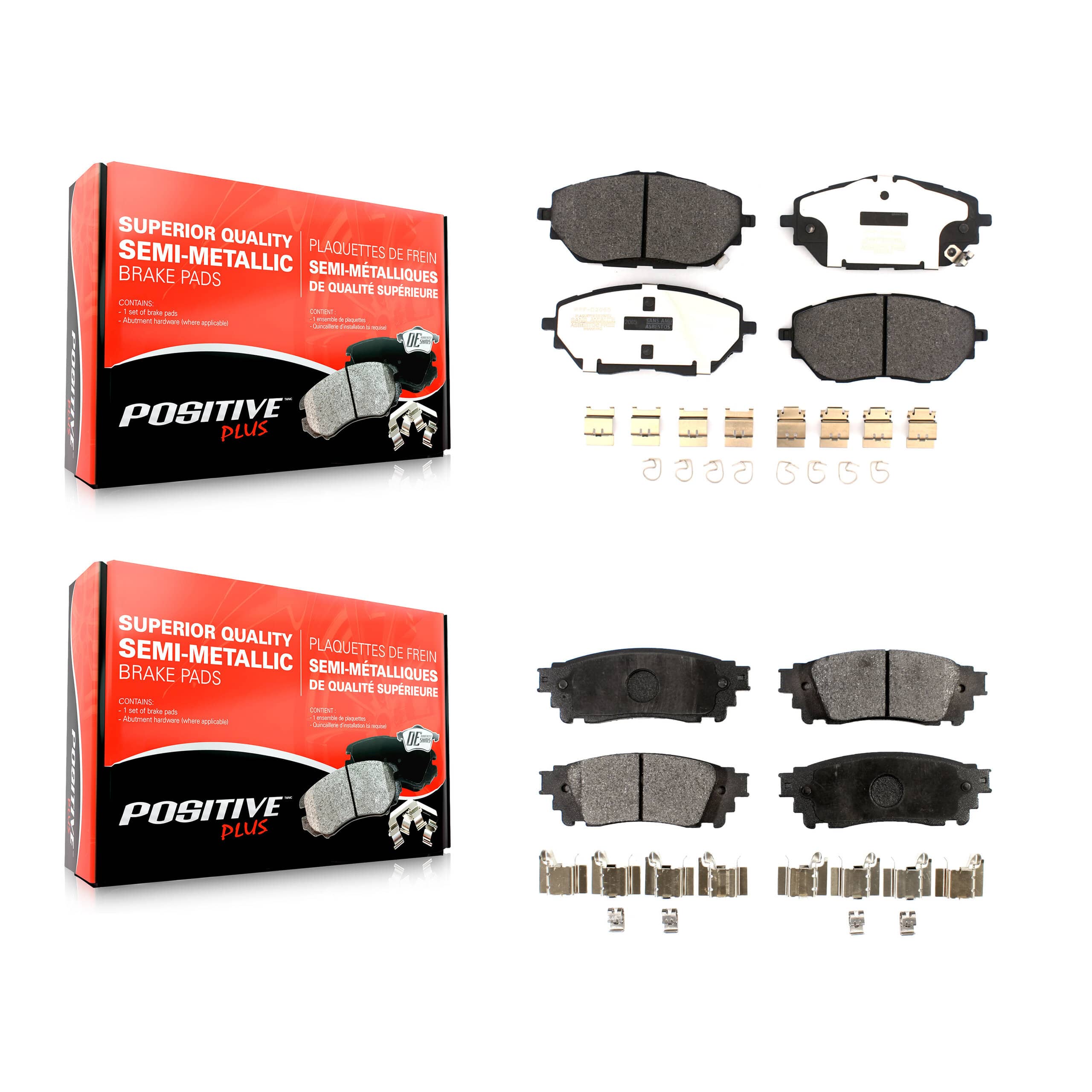 Positive Plus - KPF-100538 - Front and Rear Disc Brake Pad Kits