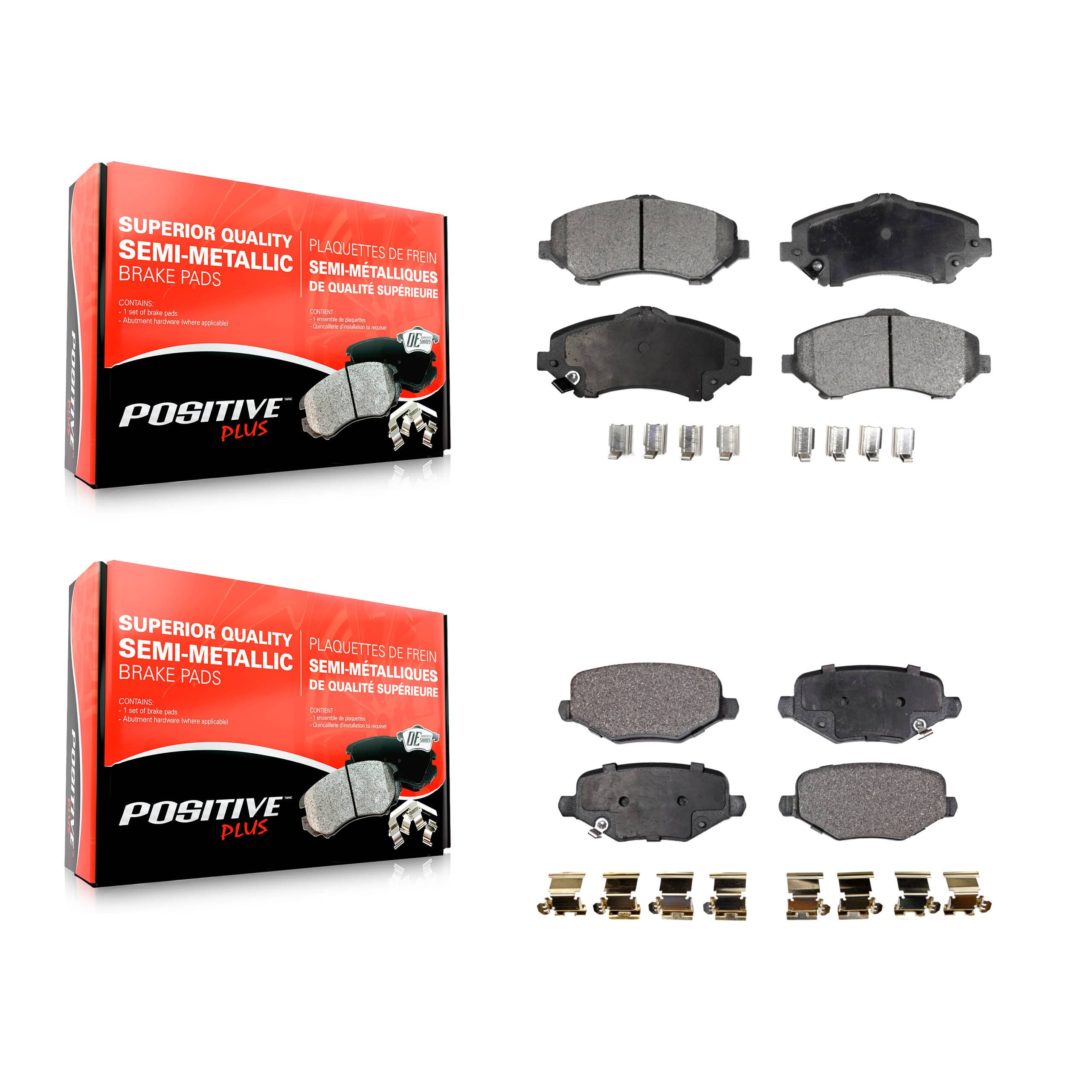 Positive Plus - KPF-100597 - Front and Rear Disc Brake Pad Kits