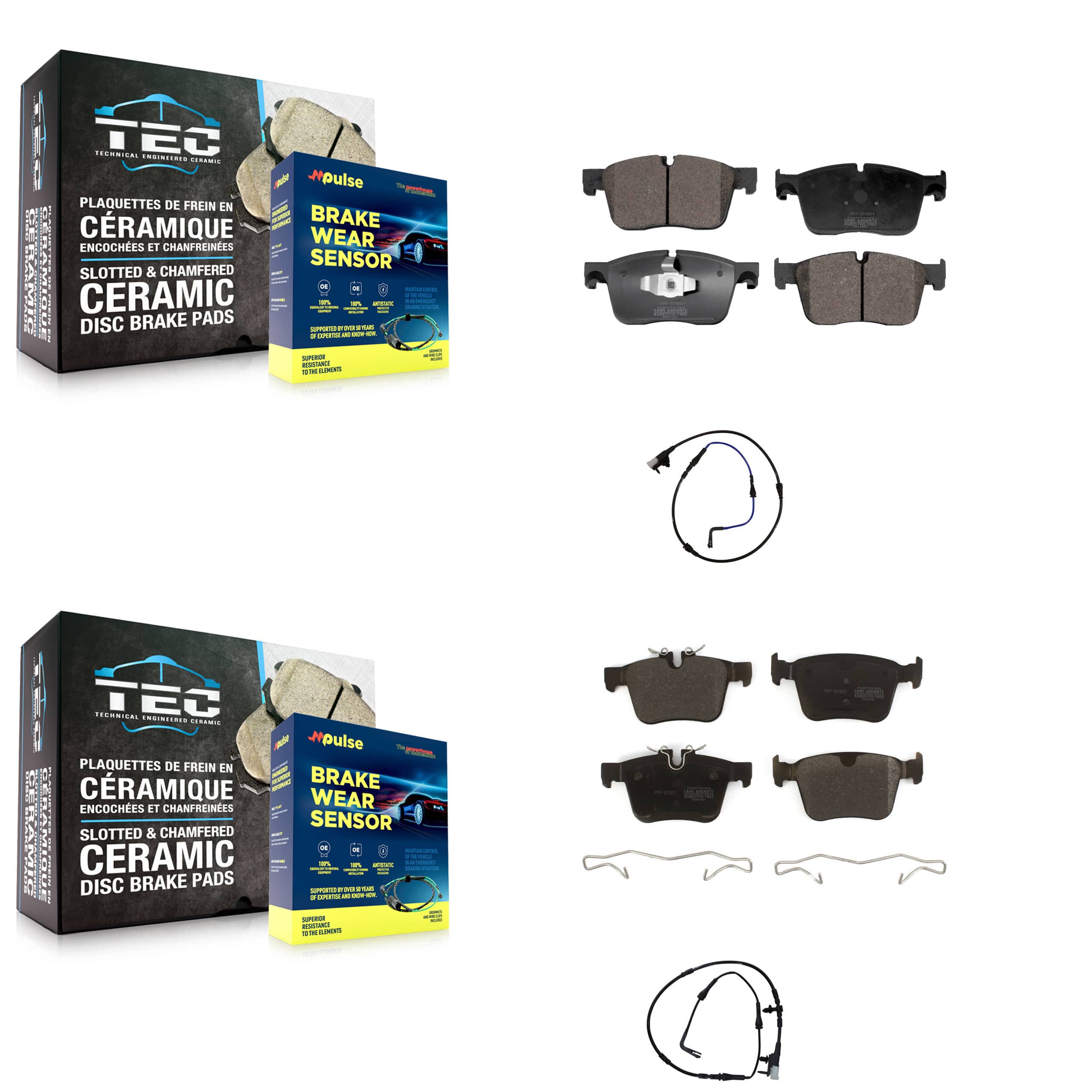Positive Plus - KPW-100005 - Front and Rear Disc Brake Pad Kits