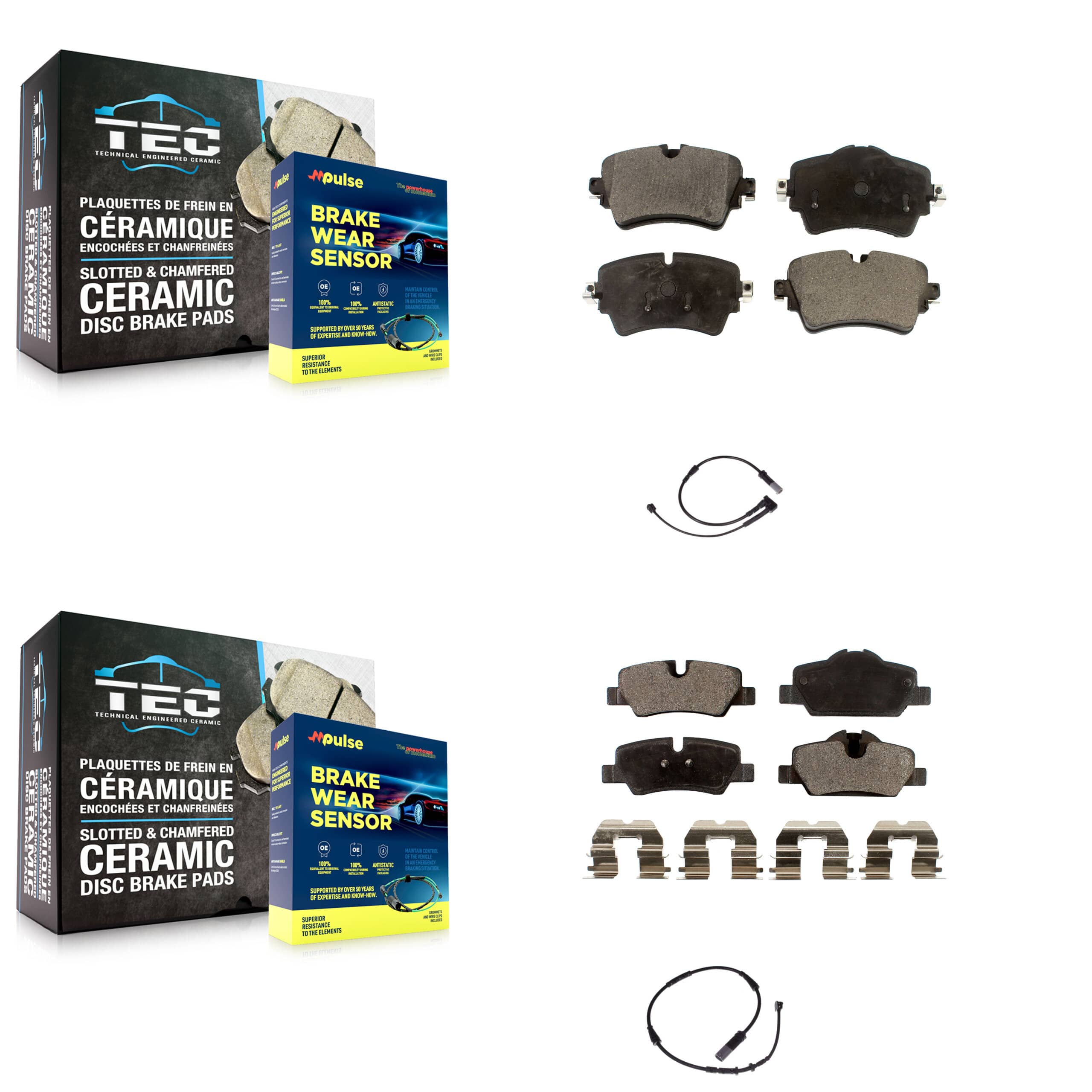 Positive Plus - KPW-100028 - Front and Rear Disc Brake Pad Kits
