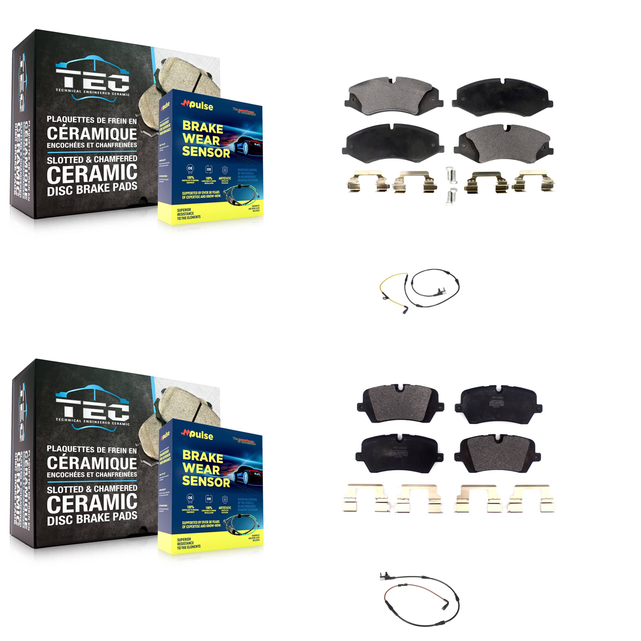 Positive Plus - KPW-100051 - Front and Rear Disc Brake Pad Kits