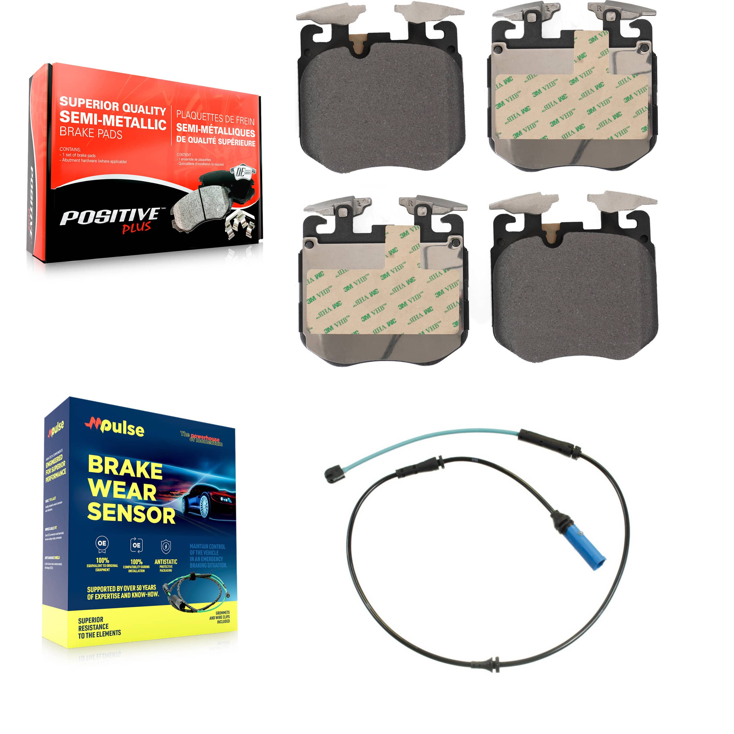 Positive Plus - KPW-100762 - Front Disc Brake Pad Kits