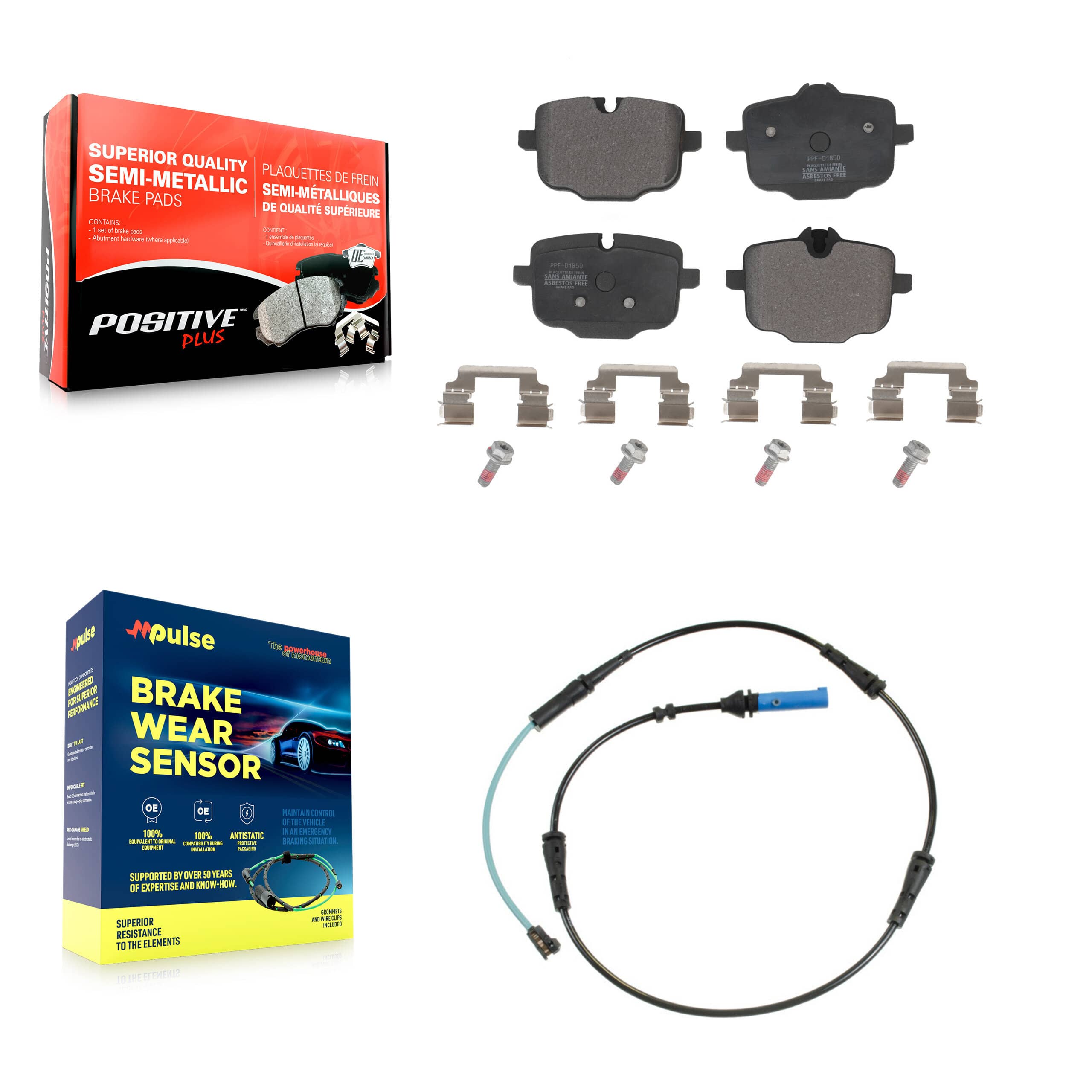 Positive Plus - KPW-101075 - Rear Disc Brake Pad Kits
