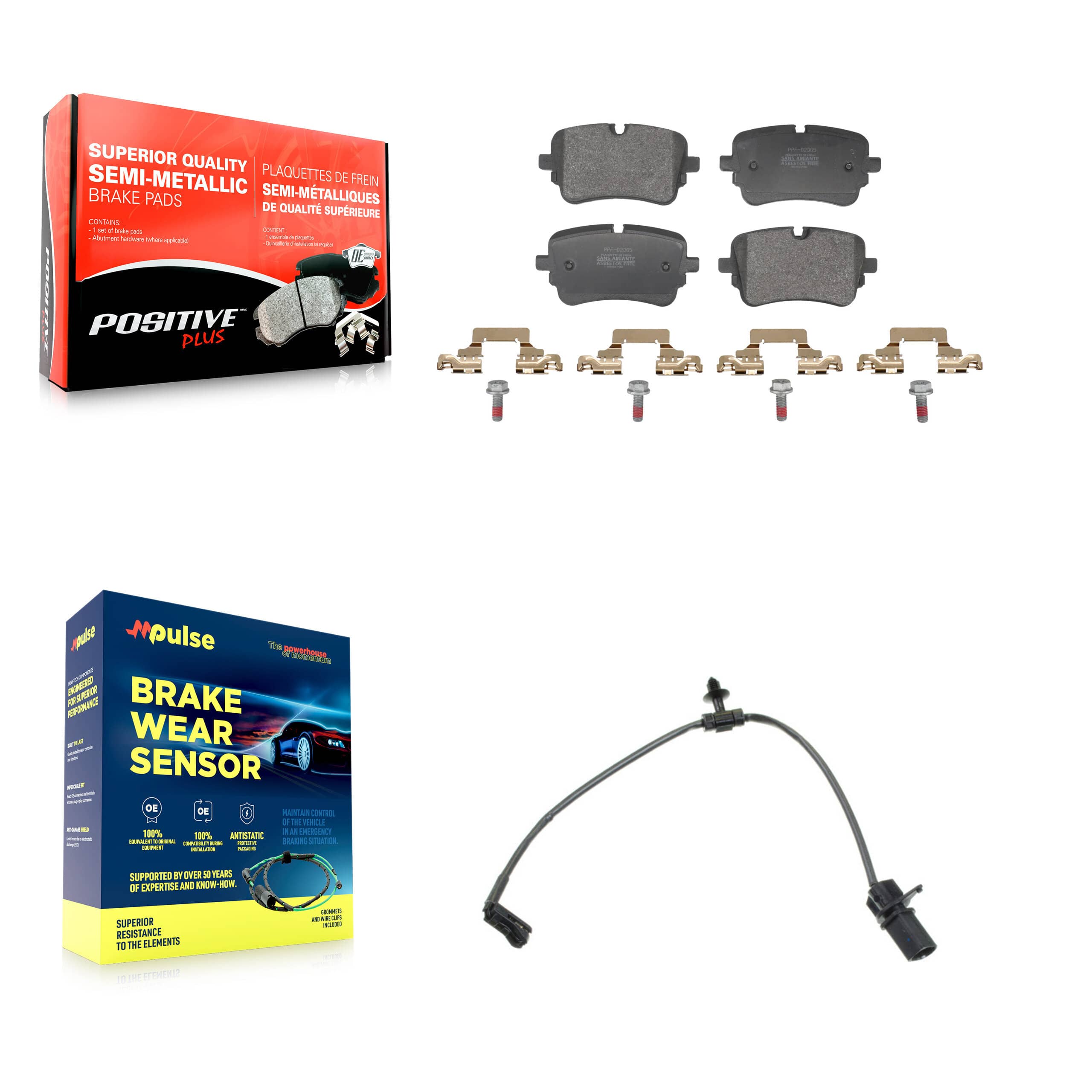 Positive Plus - KPW-101612 - Rear Disc Brake Pad Kits