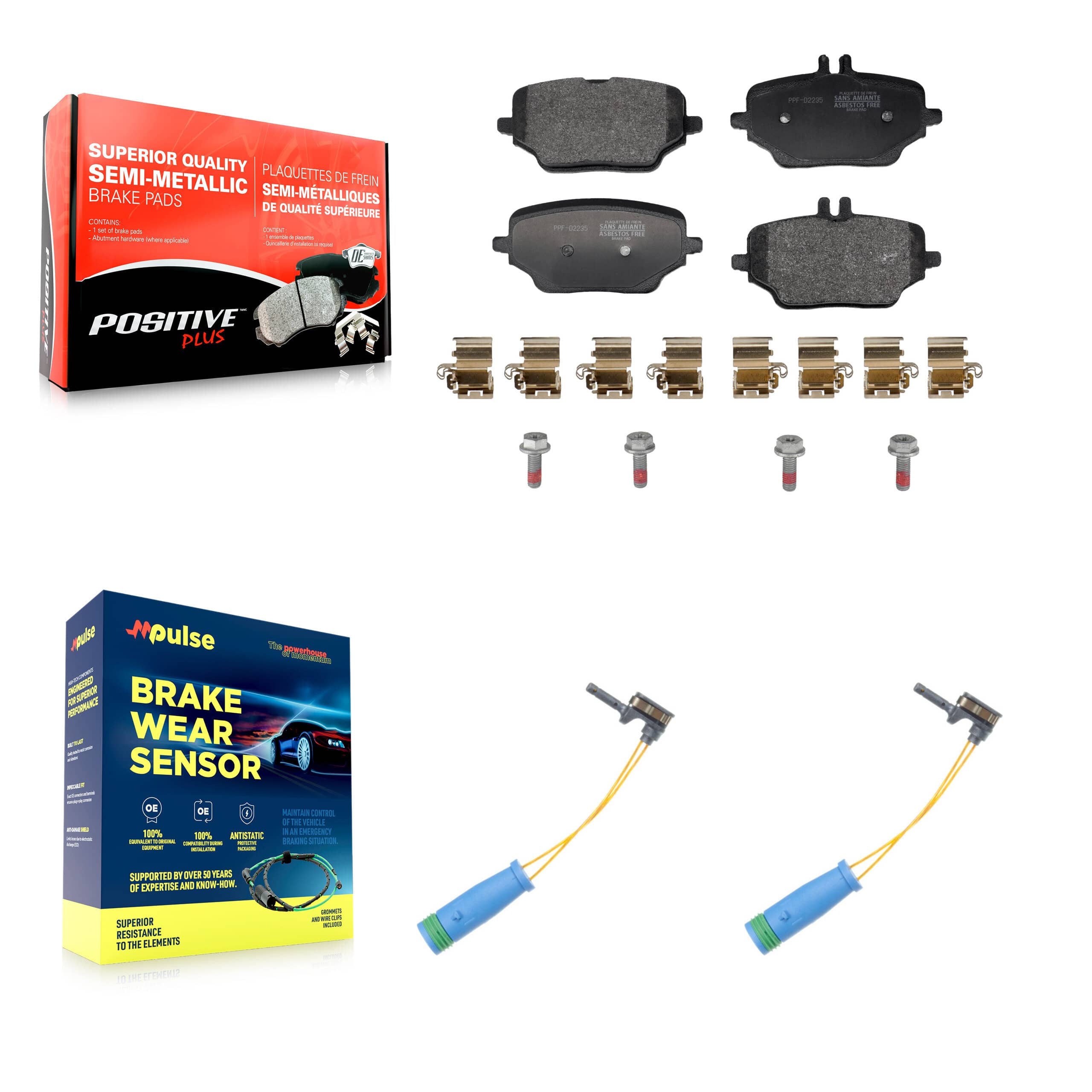 Positive Plus - KPW-101641 - Rear Disc Brake Pad Kits
