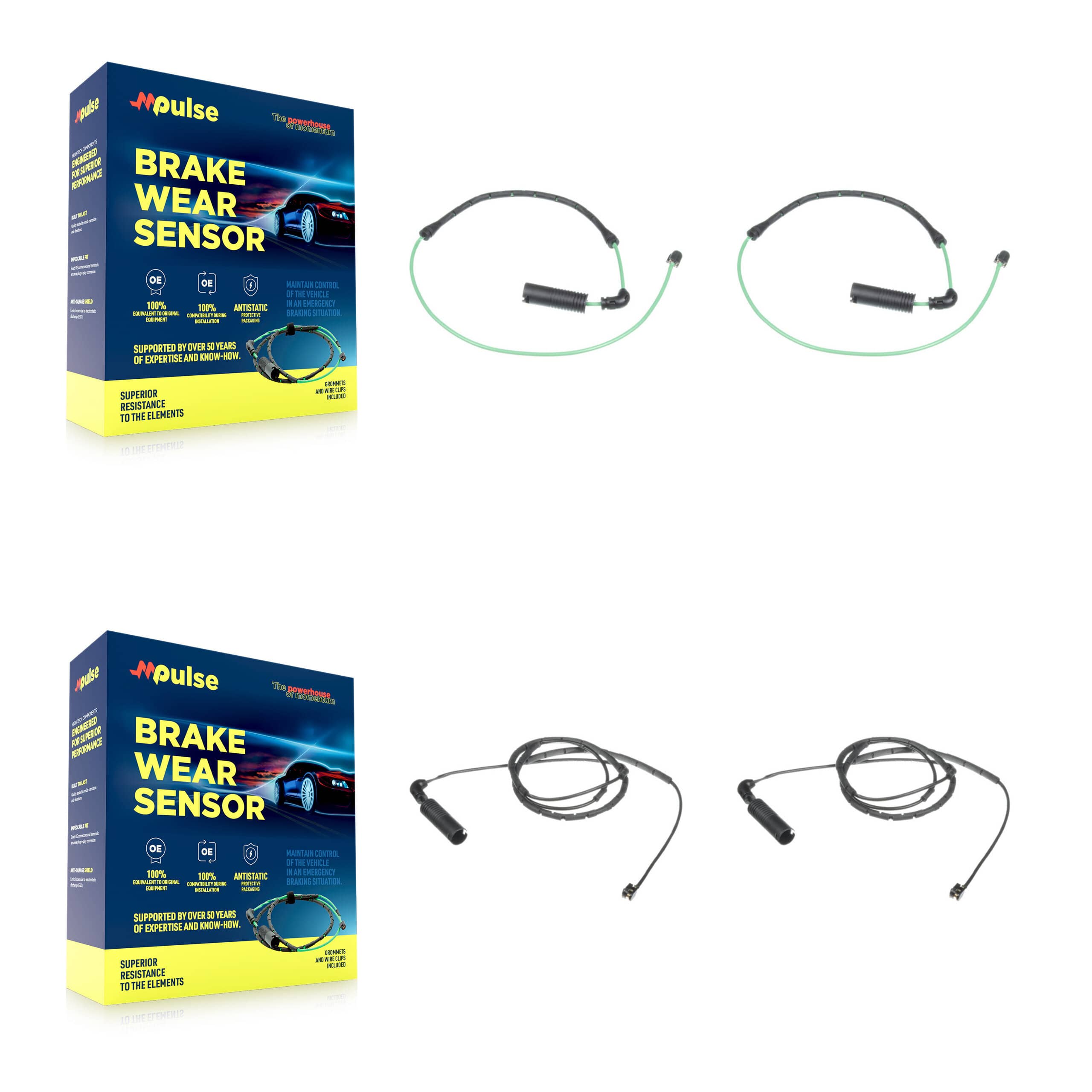 Mpulse - KSE-100159 - Front and Rear Disc Brake Pad Wear Sensor Kits