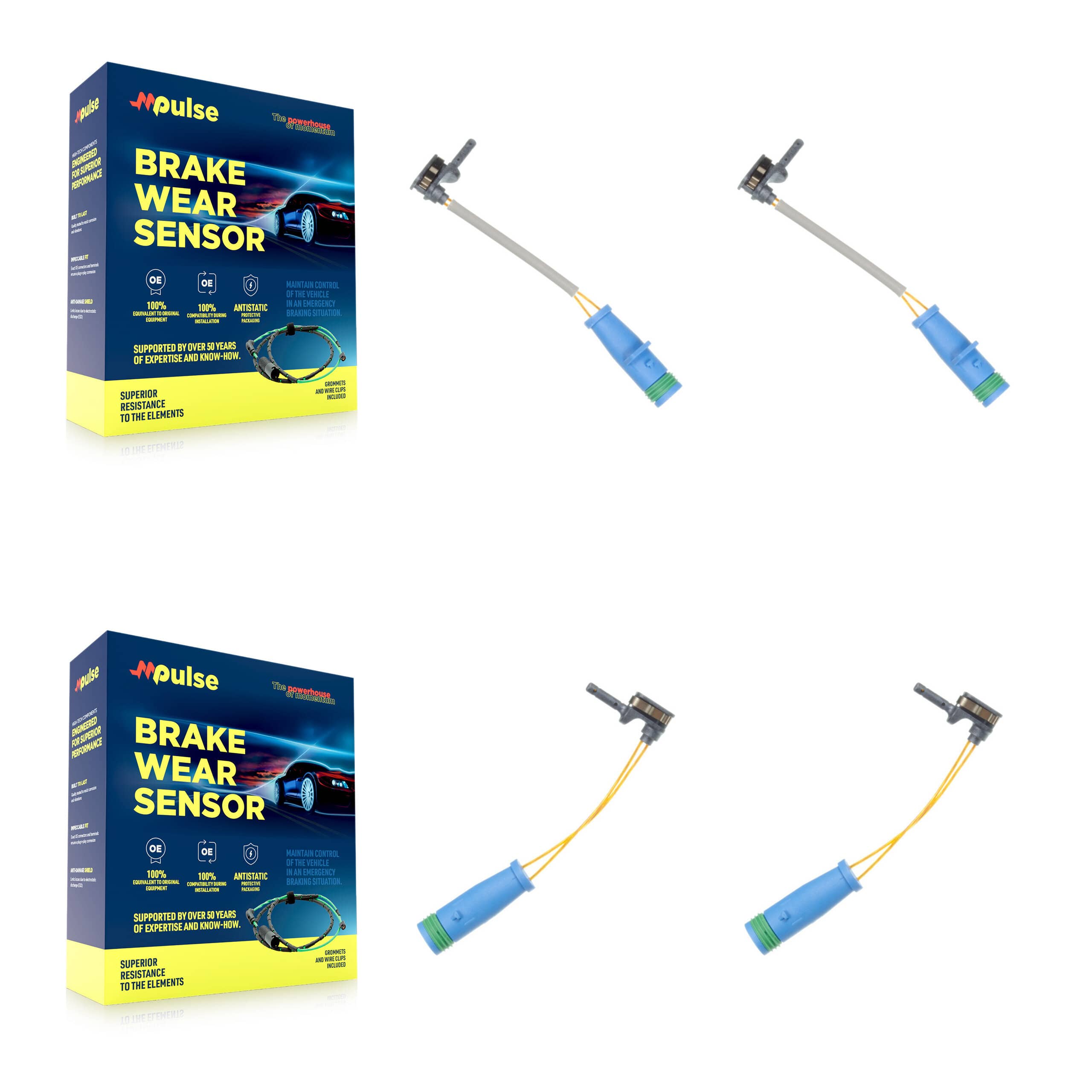 Mpulse - KSE-100227 - Front and Rear Disc Brake Pad Wear Sensor Kits