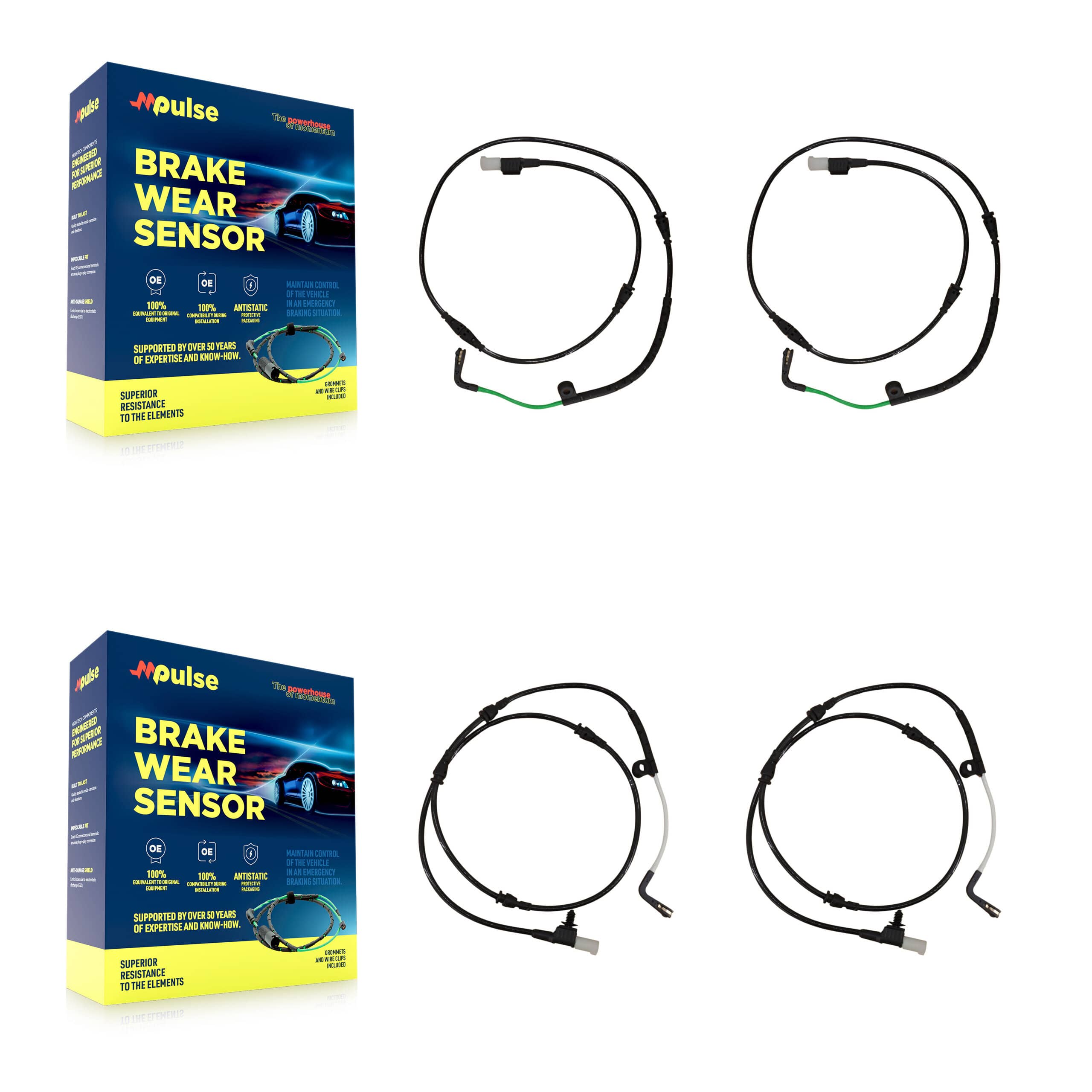 Mpulse - KSE-100241 - Front and Rear Disc Brake Pad Wear Sensor Kits