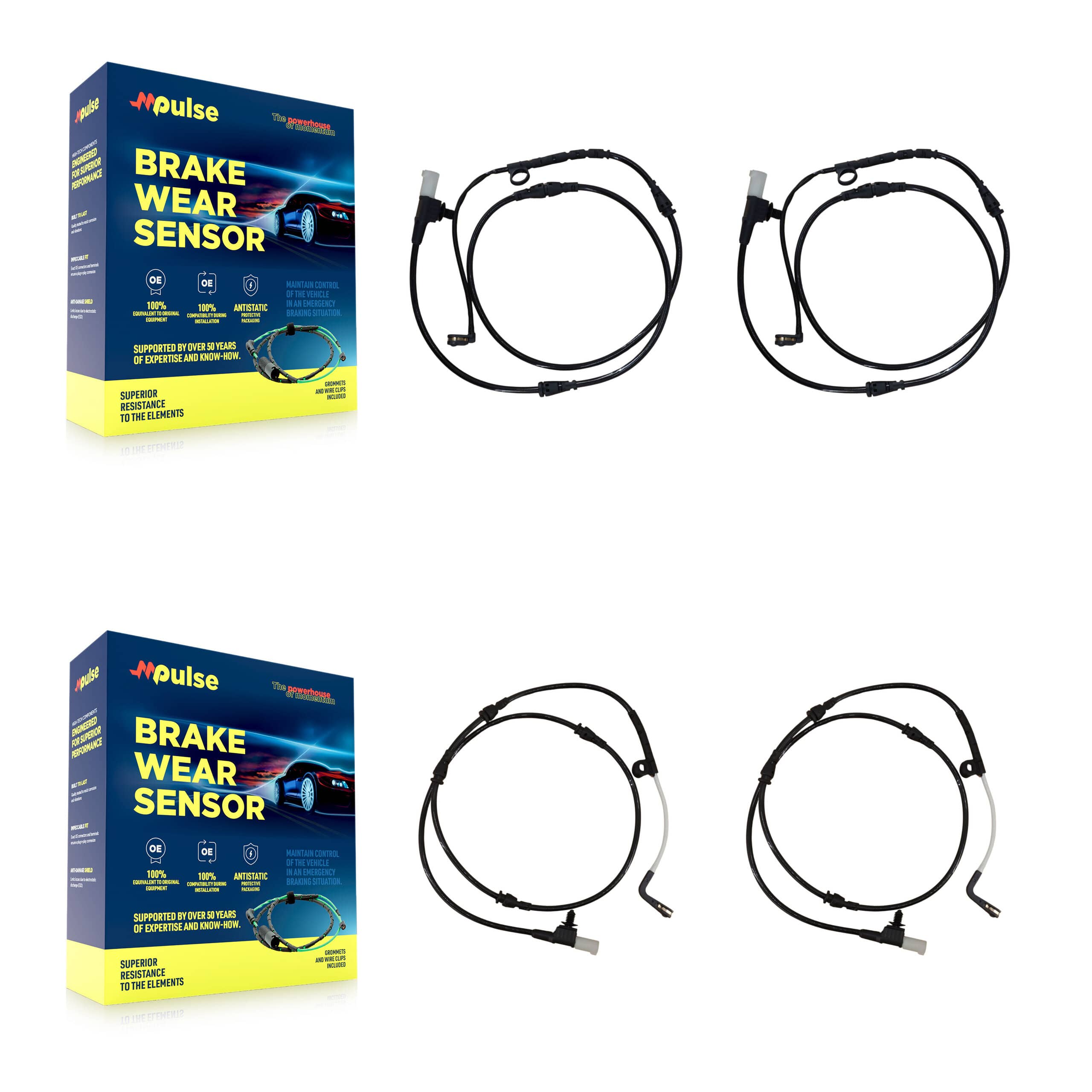 Mpulse - KSE-100361 - Front and Rear Disc Brake Pad Wear Sensor Kits
