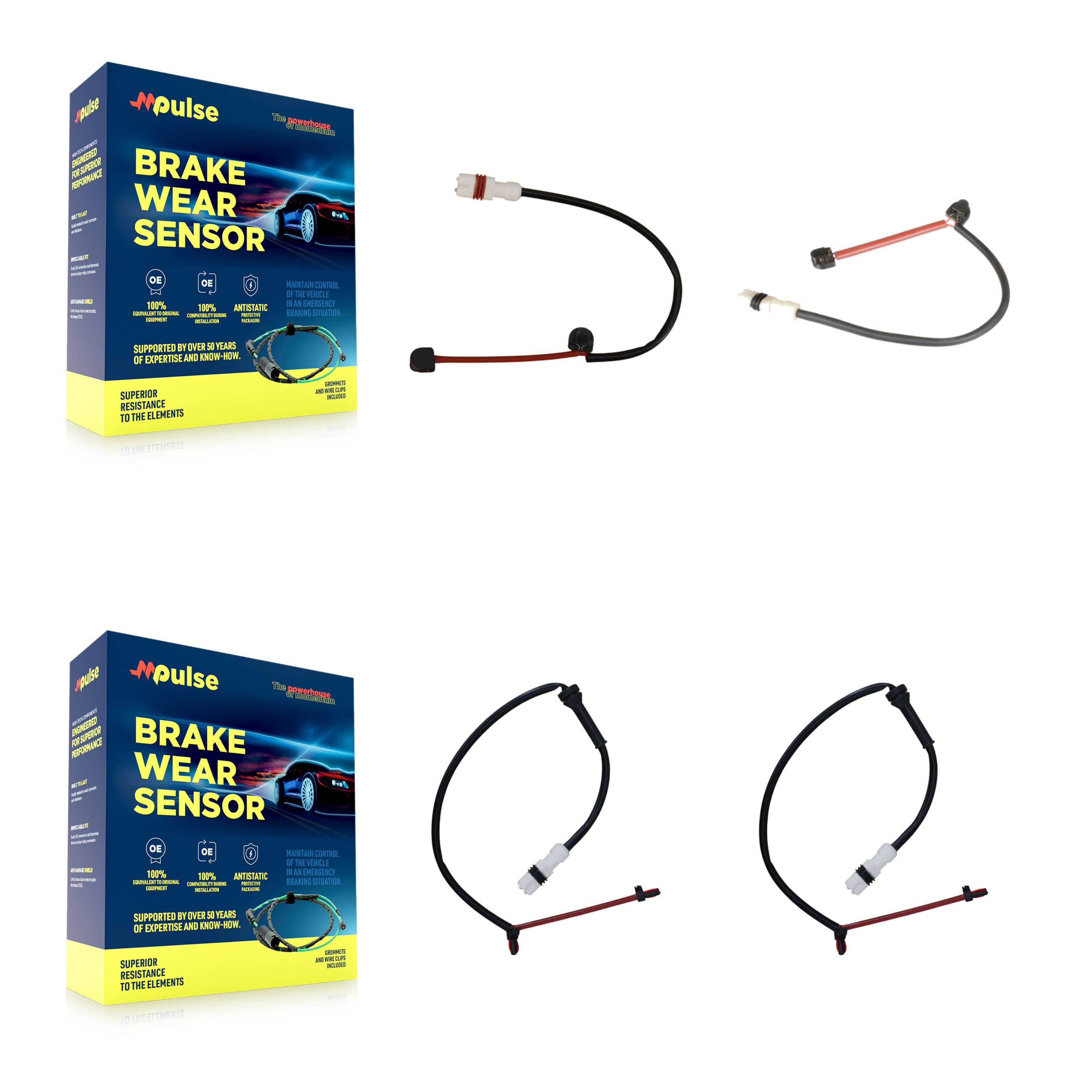 Mpulse - KSE-100369 - Front and Rear Disc Brake Pad Wear Sensor Kits
