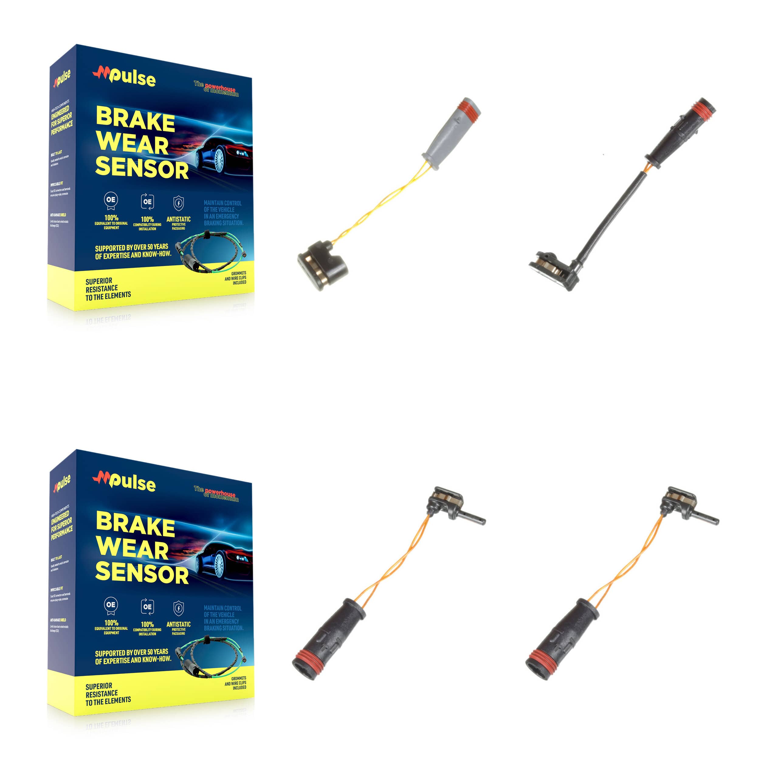 Mpulse - KSE-100394 - Front and Rear Disc Brake Pad Wear Sensor Kits