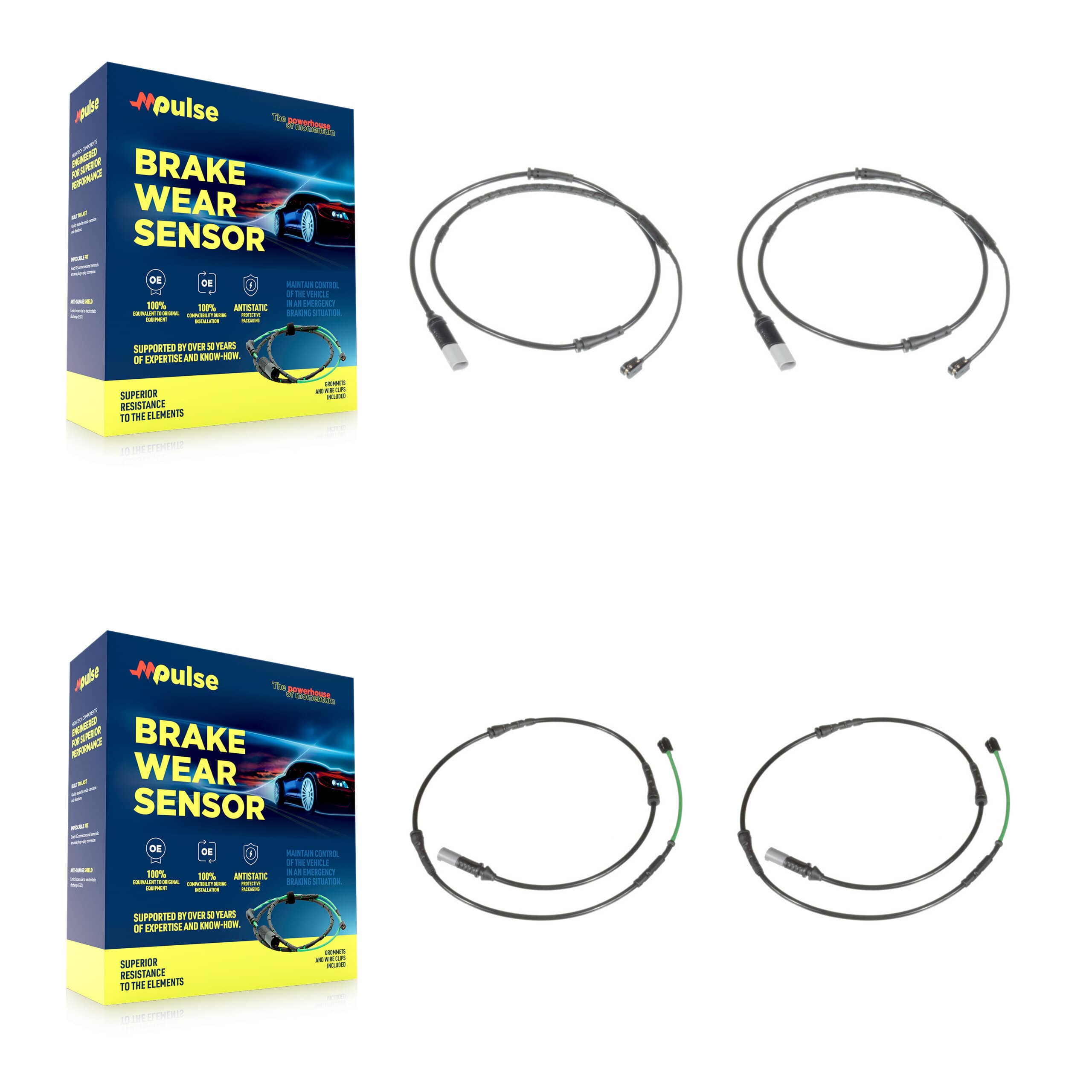Mpulse - KSE-100437 - Front and Rear Disc Brake Pad Wear Sensor Kits