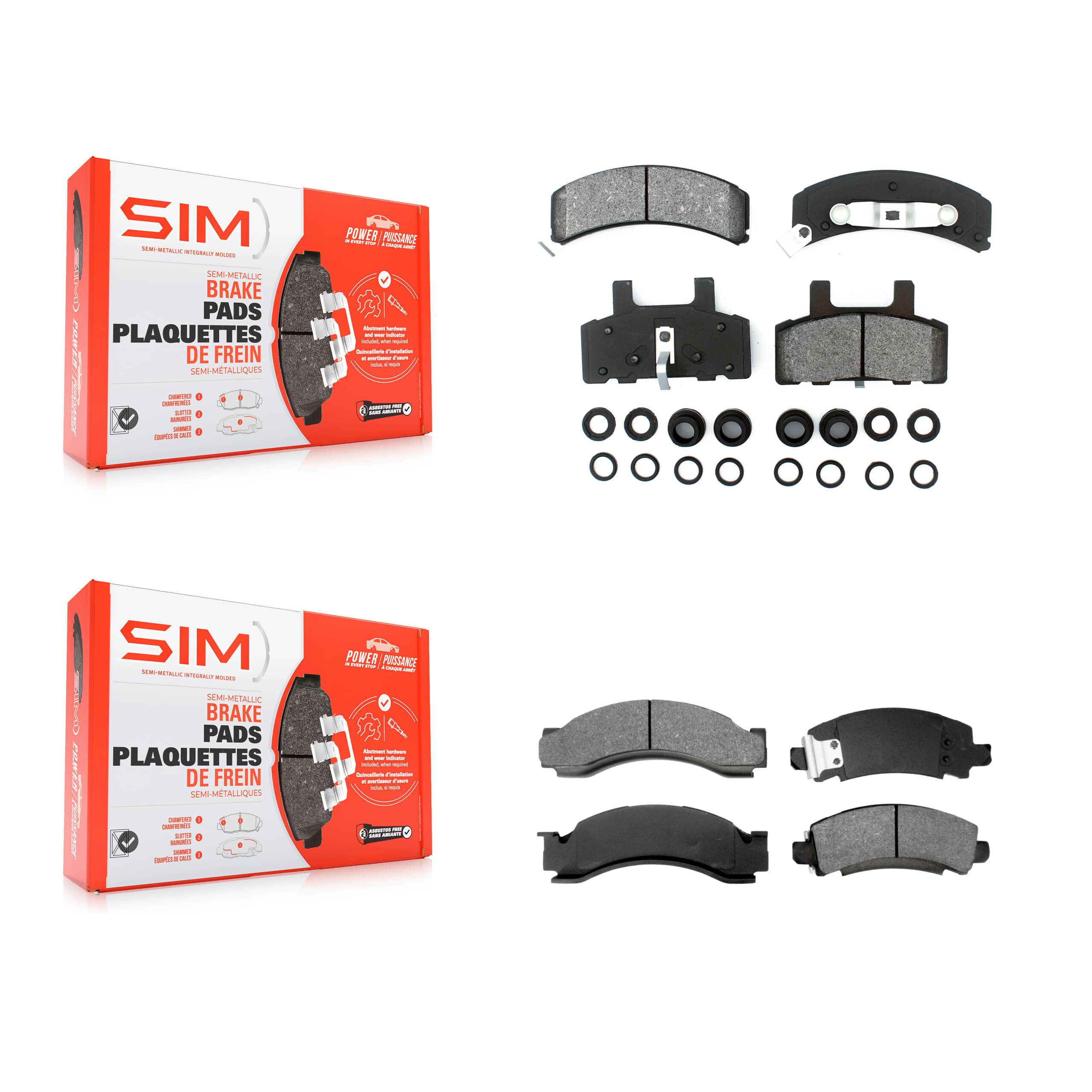 SIM - KSM-100234 - Front and Rear Disc Brake Pad Kits
