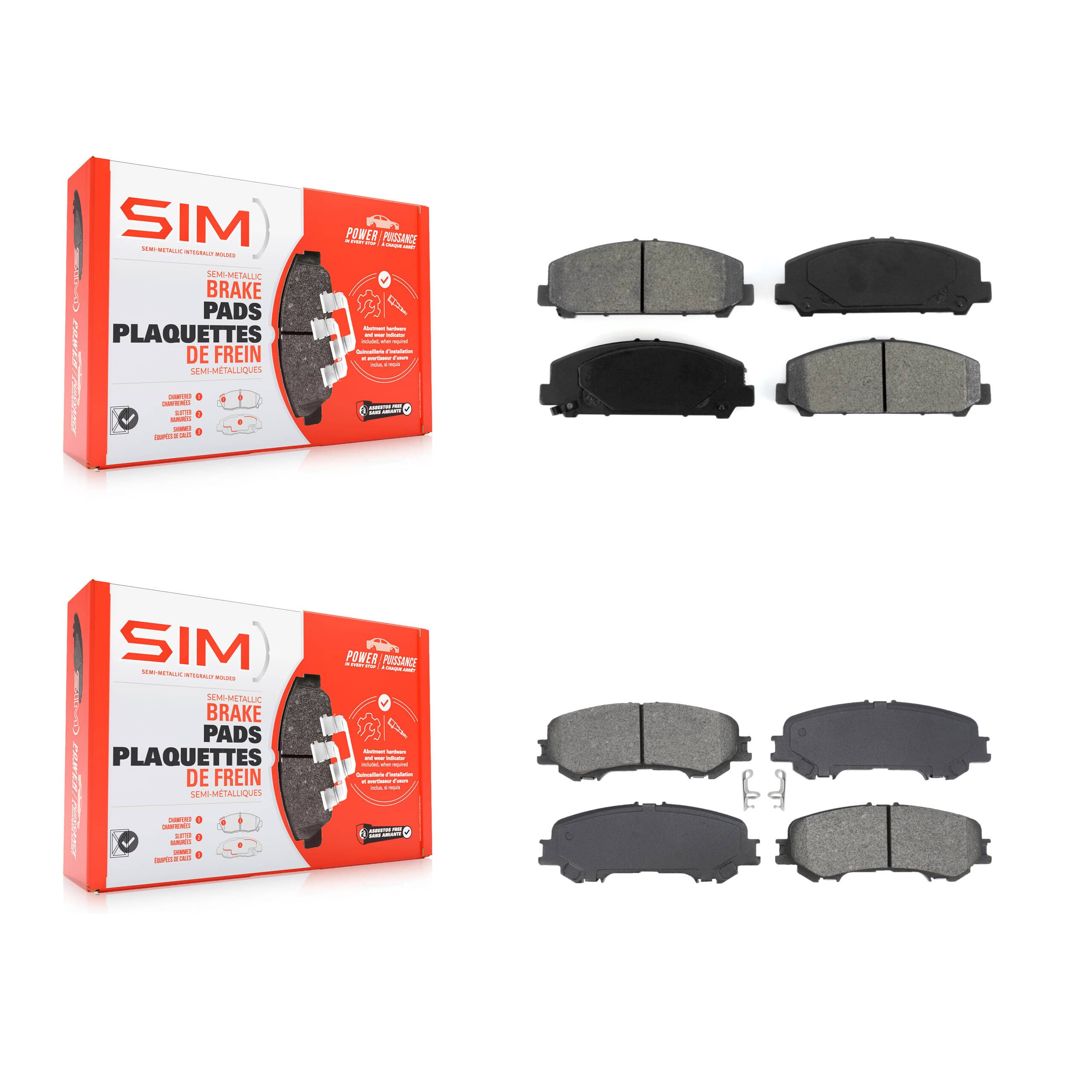 SIM - KSM-100656 - Front and Rear Disc Brake Pad Kits