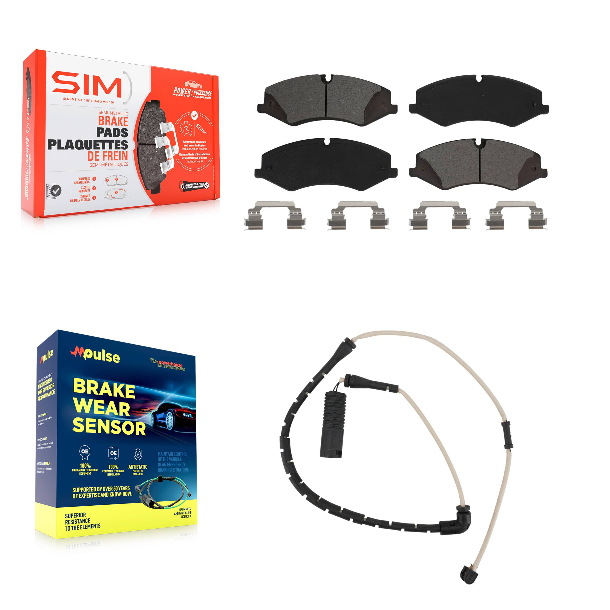 SIM - KSW-100299 - Front Disc Brake Pad Kits