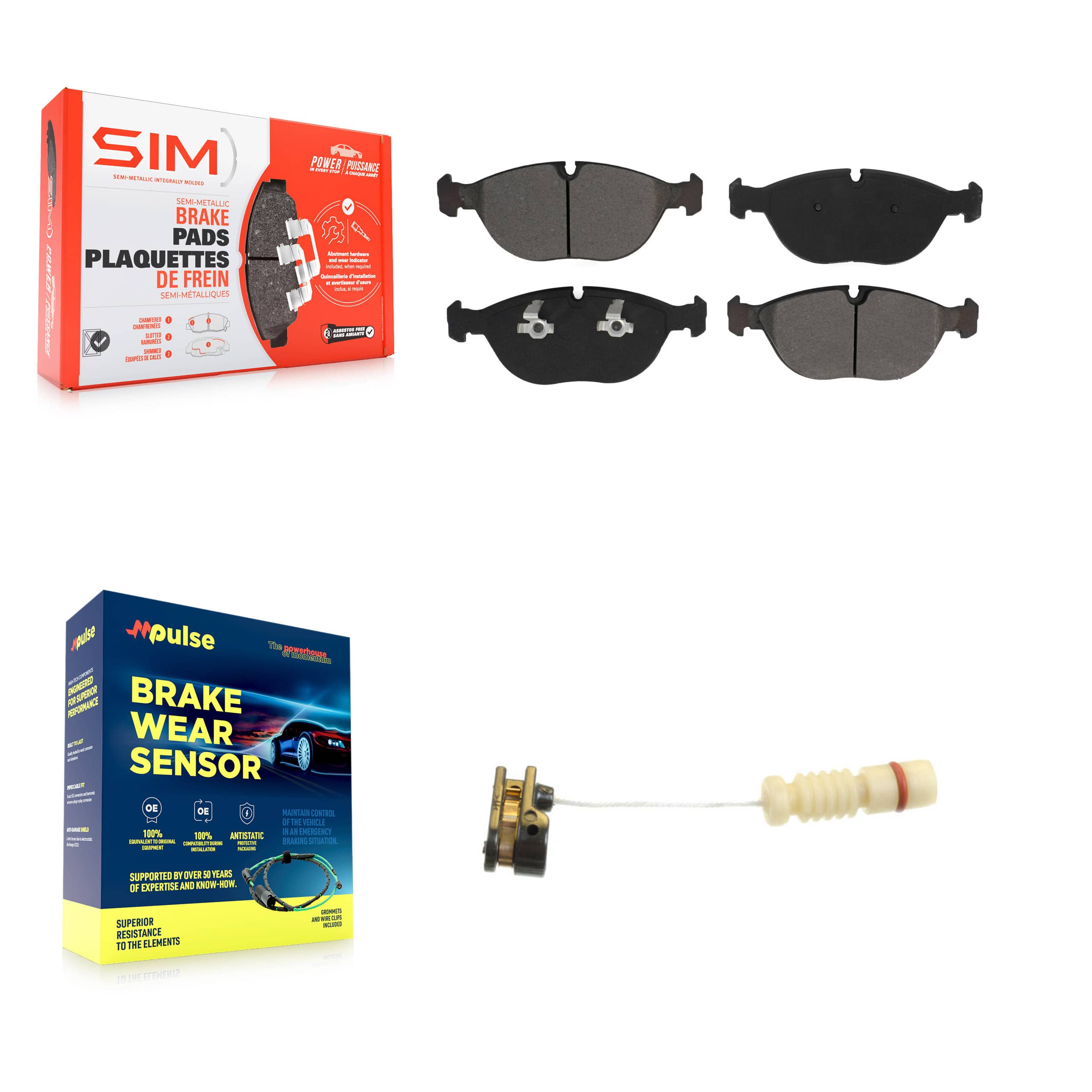 SIM - KSW-100307 - Front Disc Brake Pad Kits