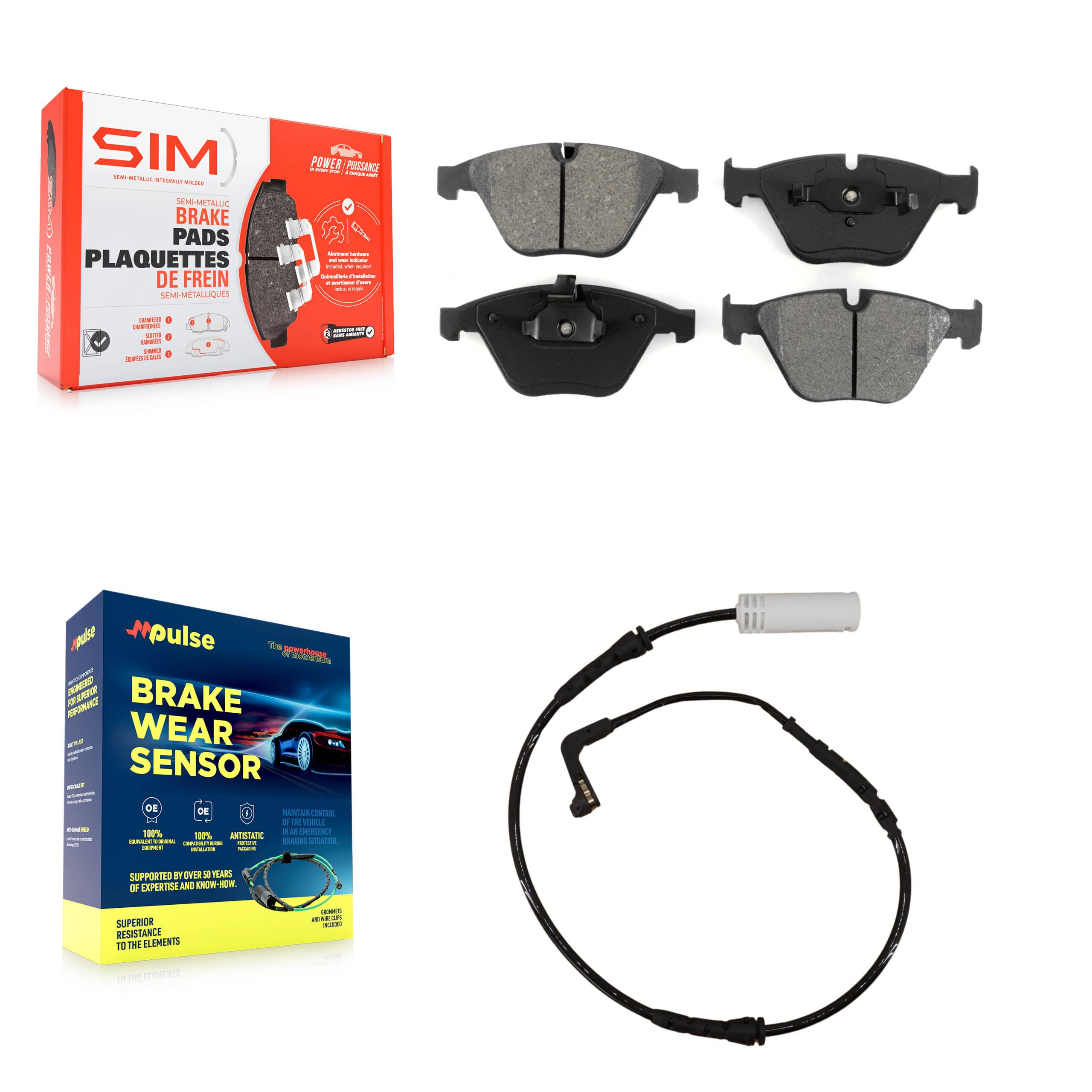 SIM - KSW-100347 - Front Disc Brake Pad Kits