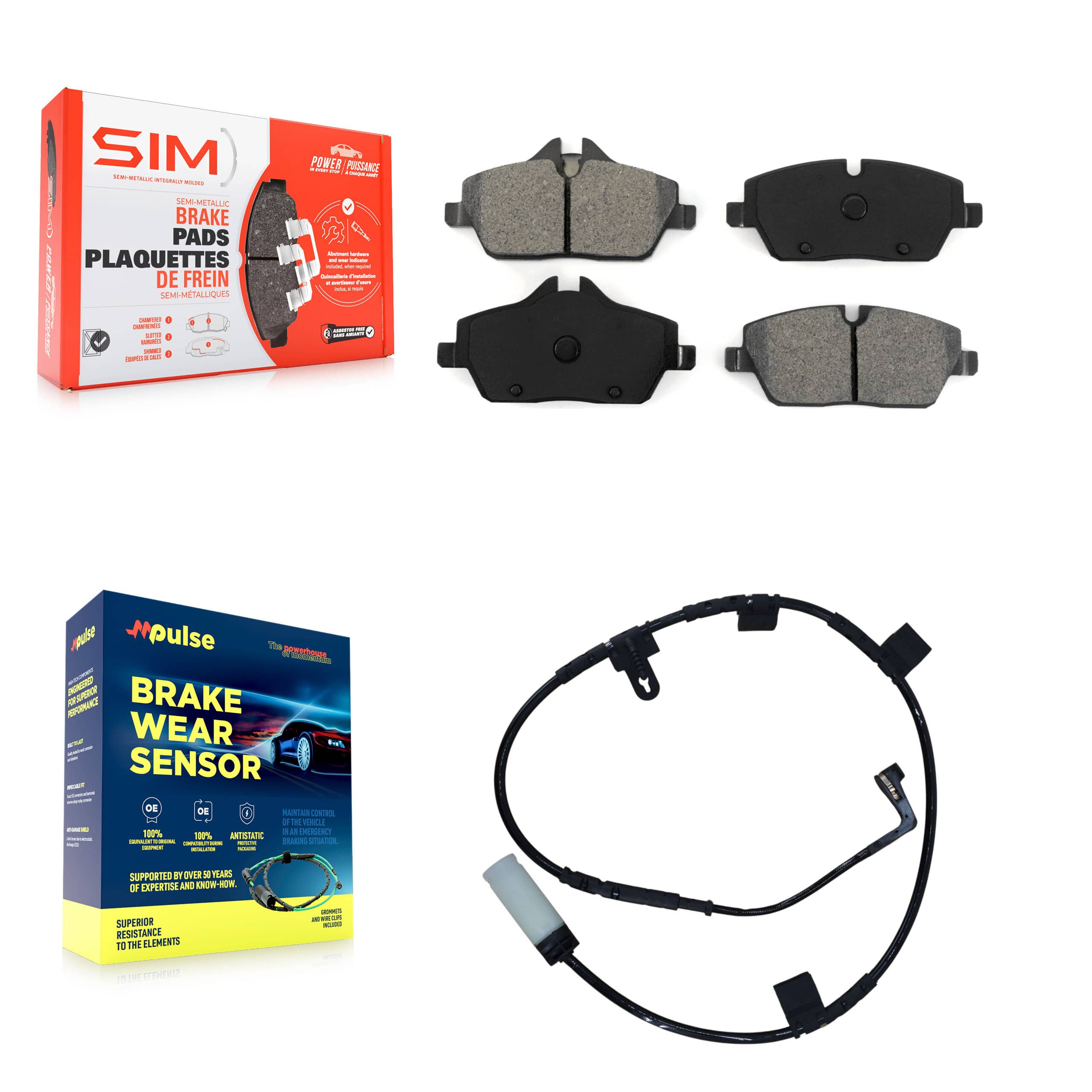 SIM - KSW-100360 - Front Disc Brake Pad Kits
