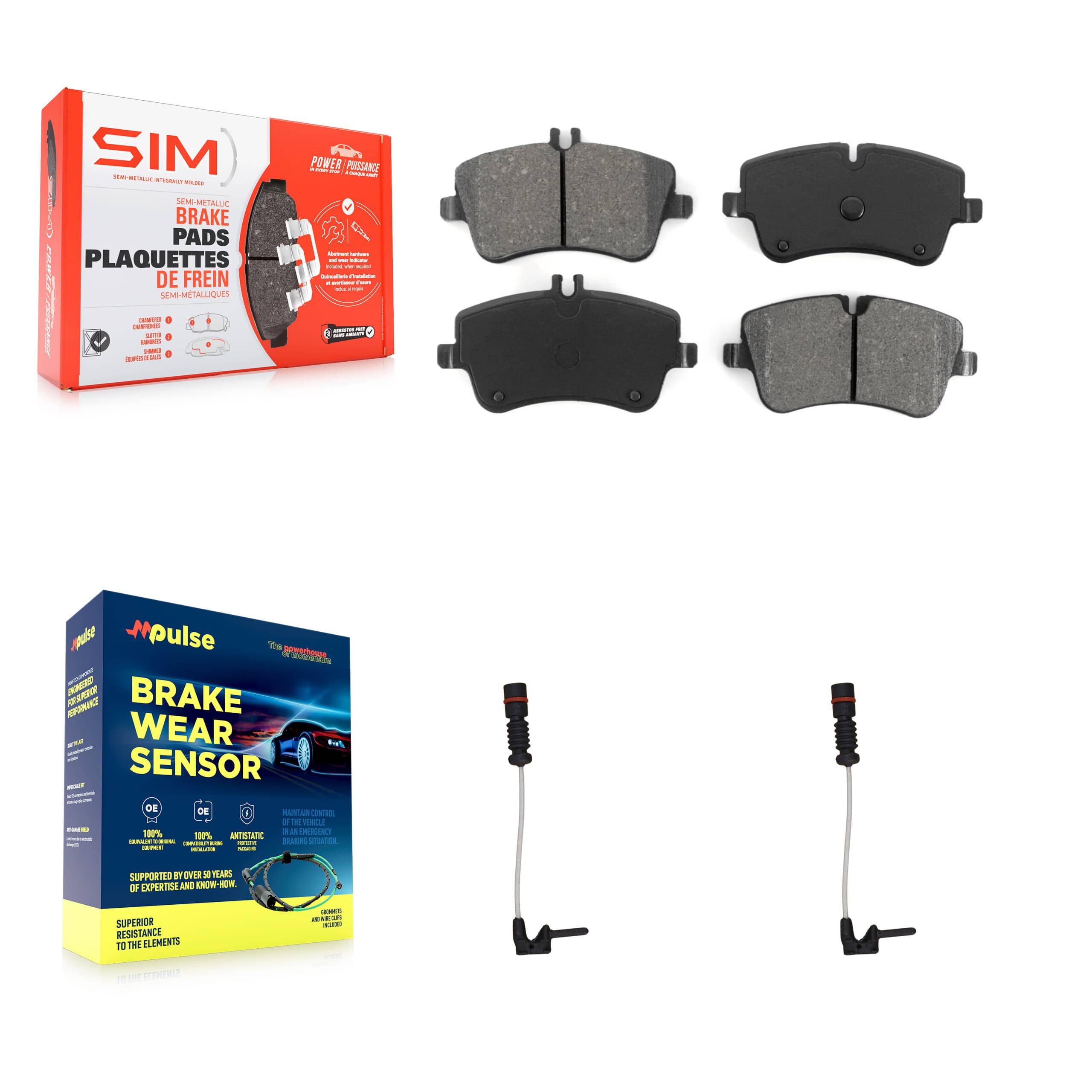 SIM - KSW-100424 - Front Disc Brake Pad Kits
