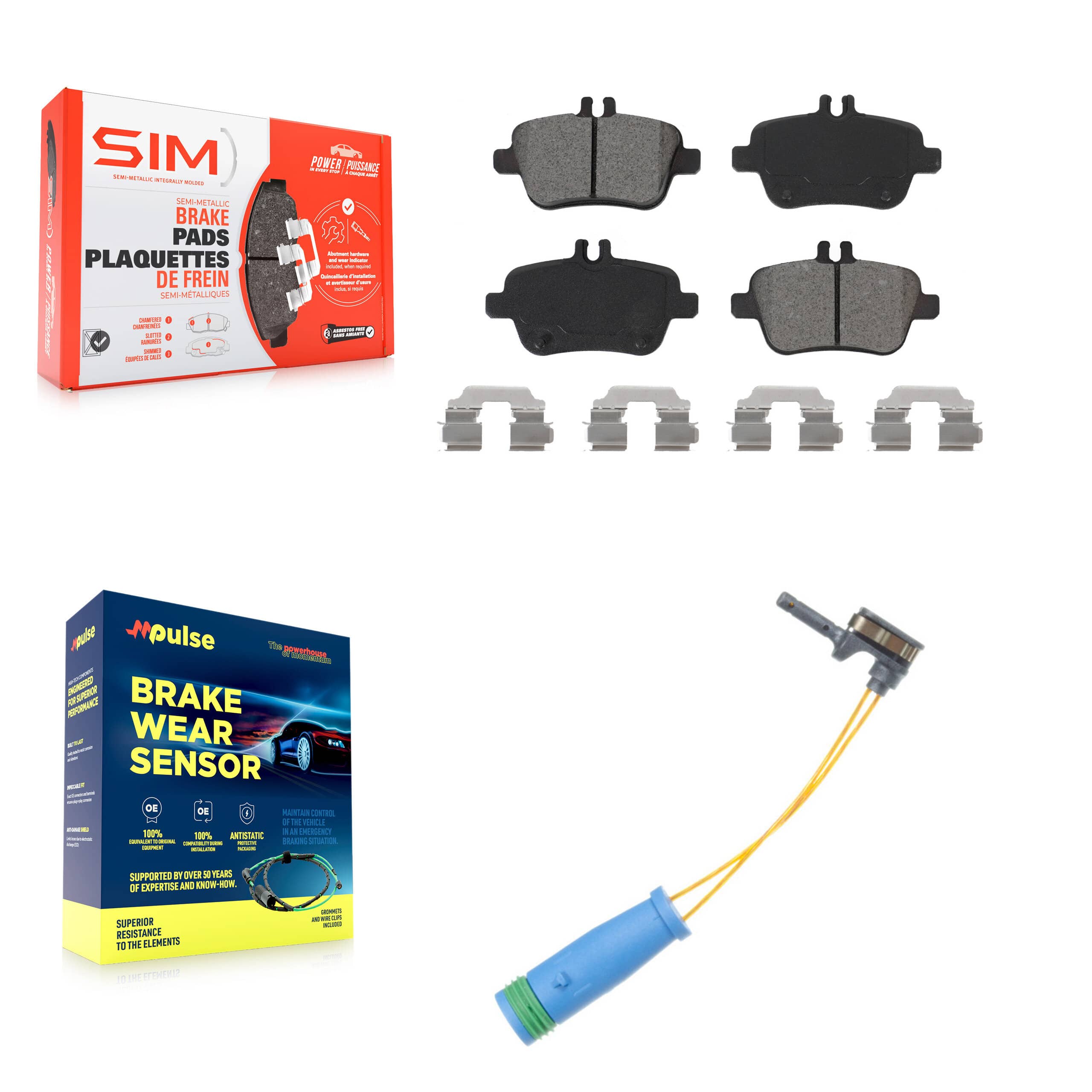 SIM - KSW-100496 - Rear Disc Brake Pad Kits