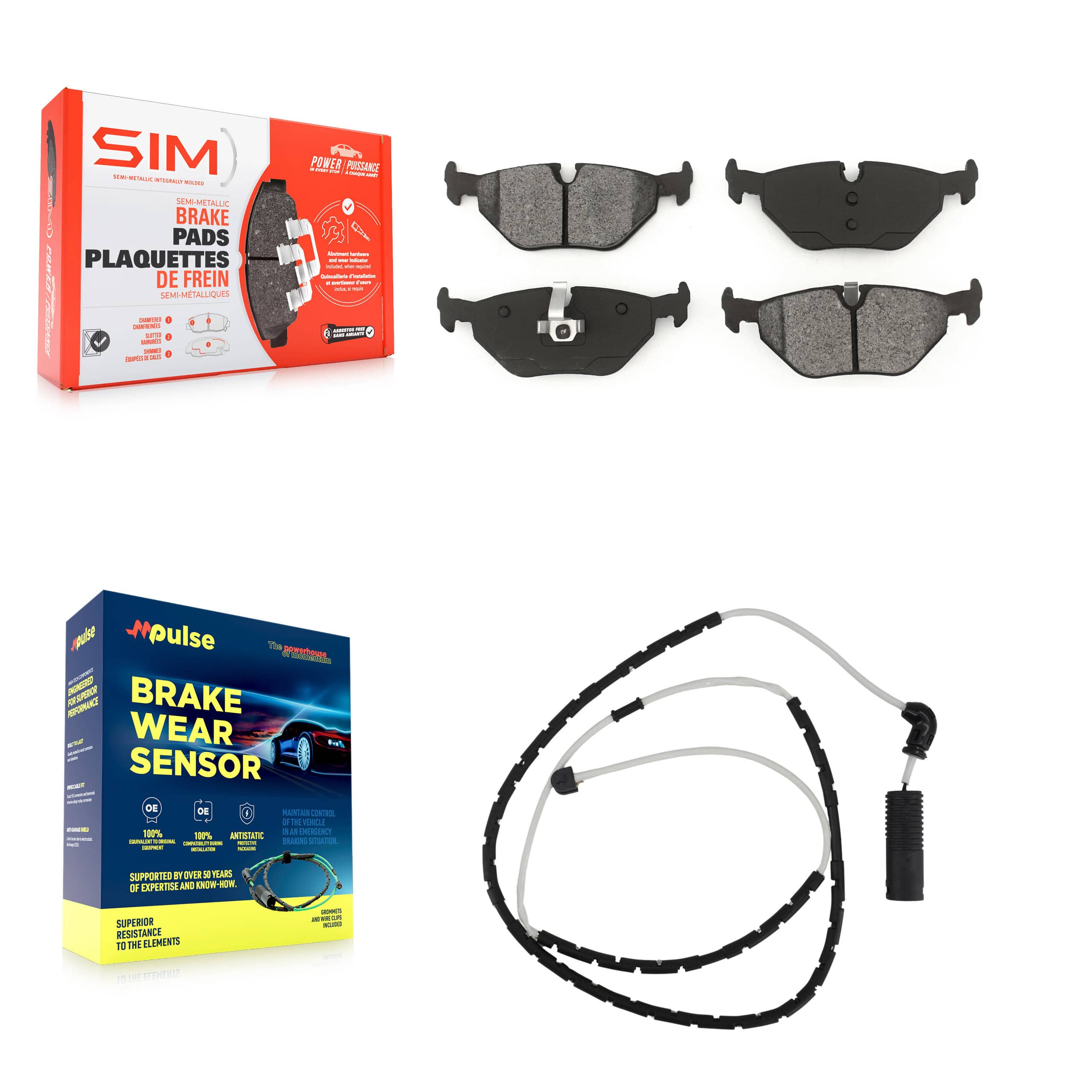 SIM - KSW-100498 - Rear Disc Brake Pad Kits