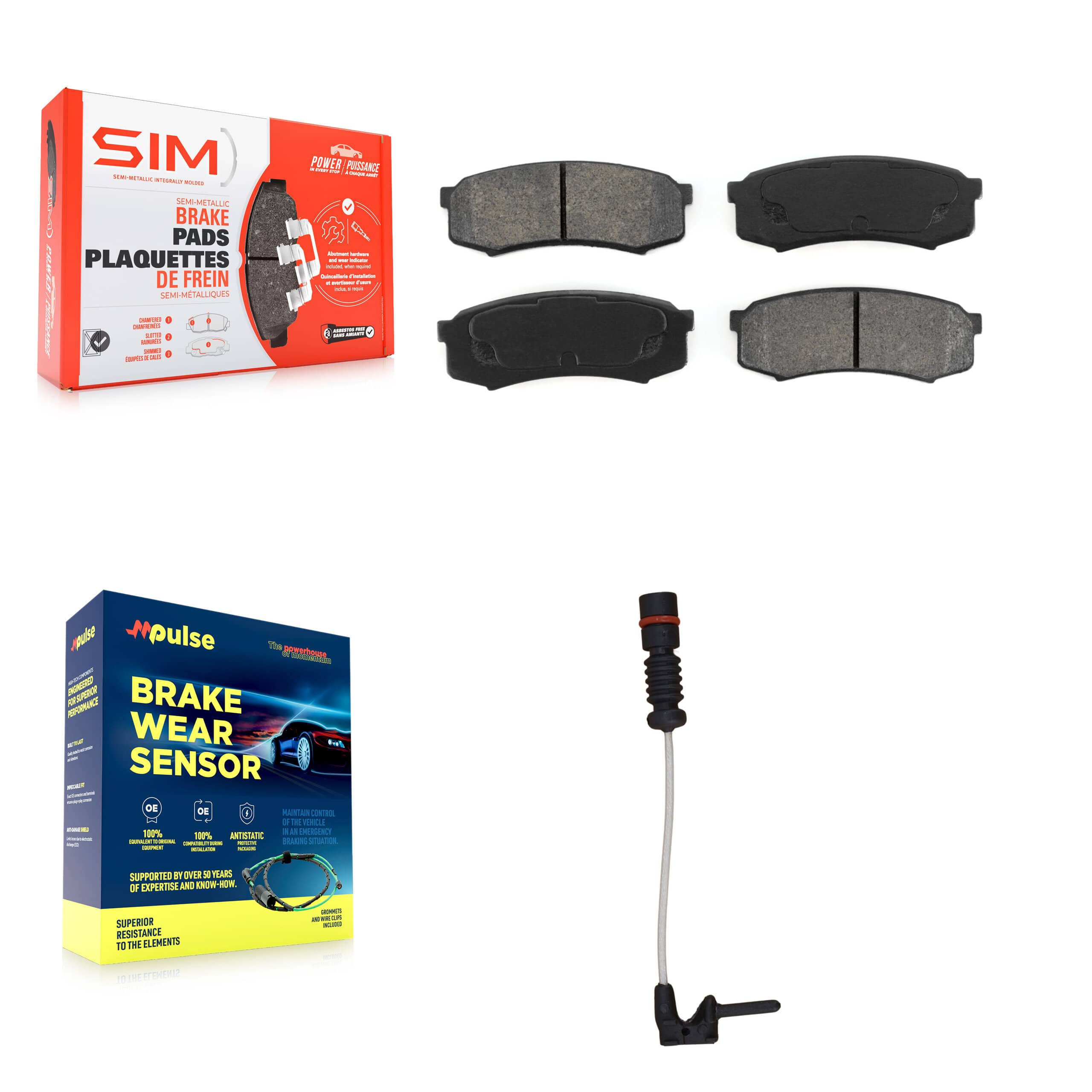 SIM - KSW-100539 - Rear Disc Brake Pad Kits