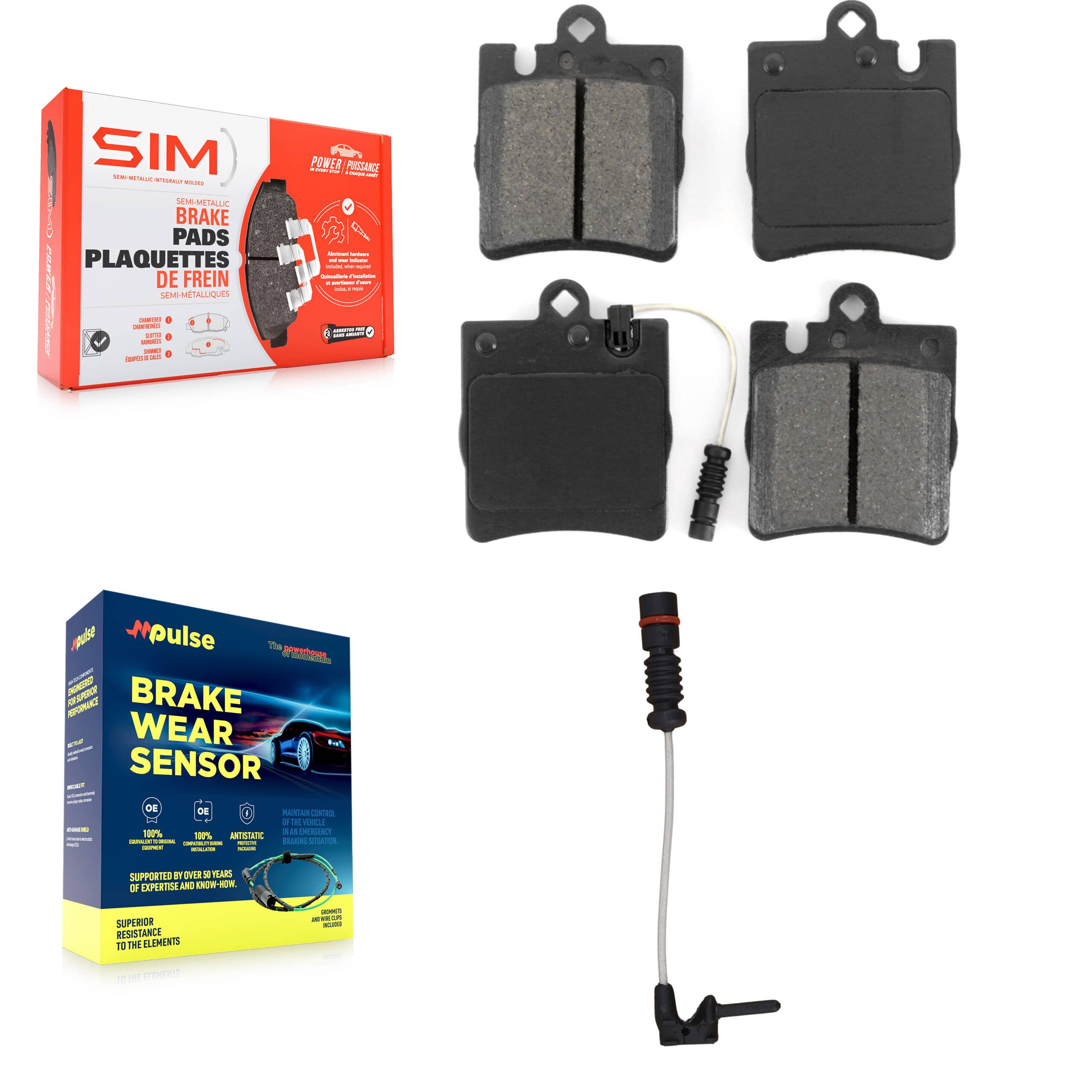 SIM - KSW-100566 - Rear Disc Brake Pad Kits