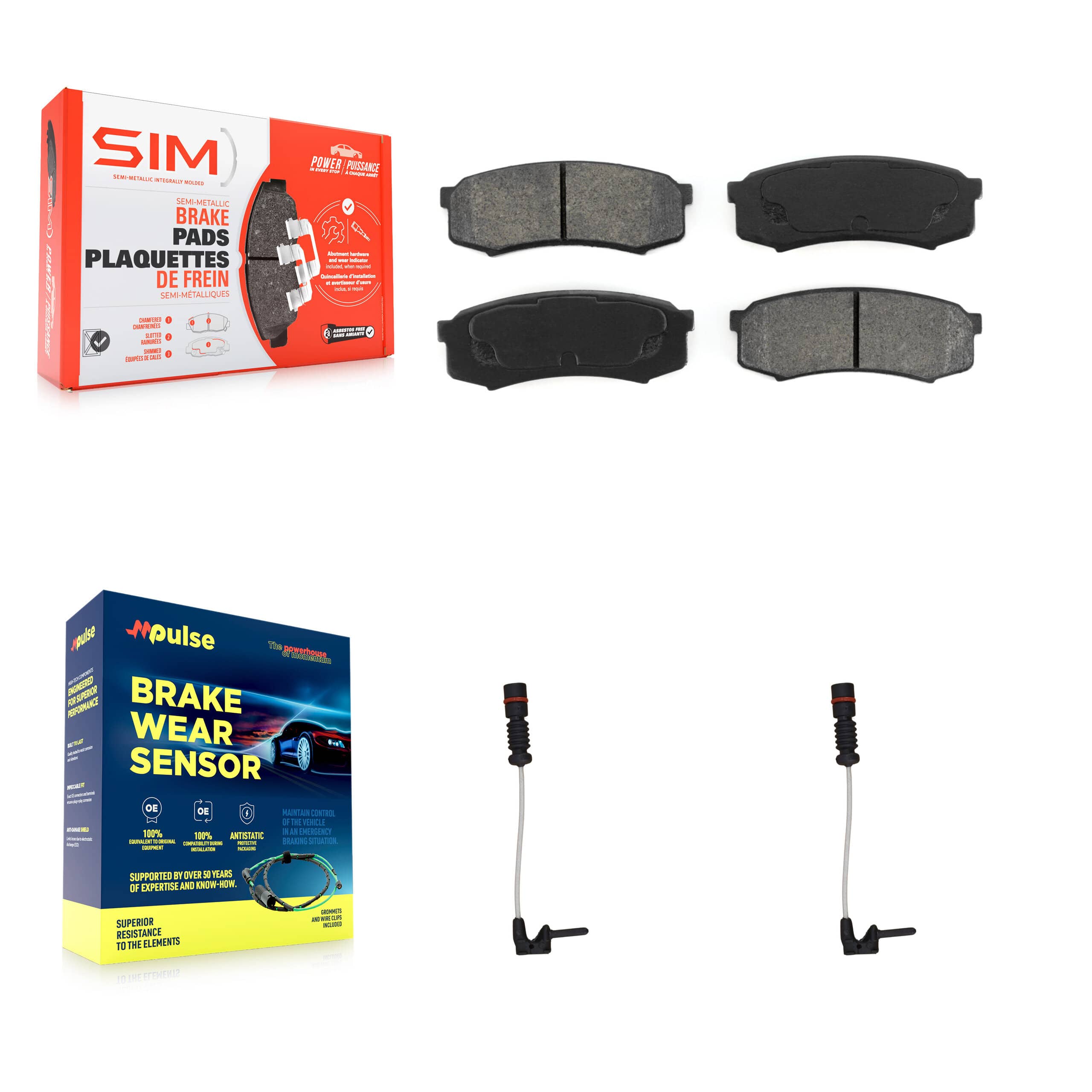 SIM - KSW-100617 - Rear Disc Brake Pad Kits
