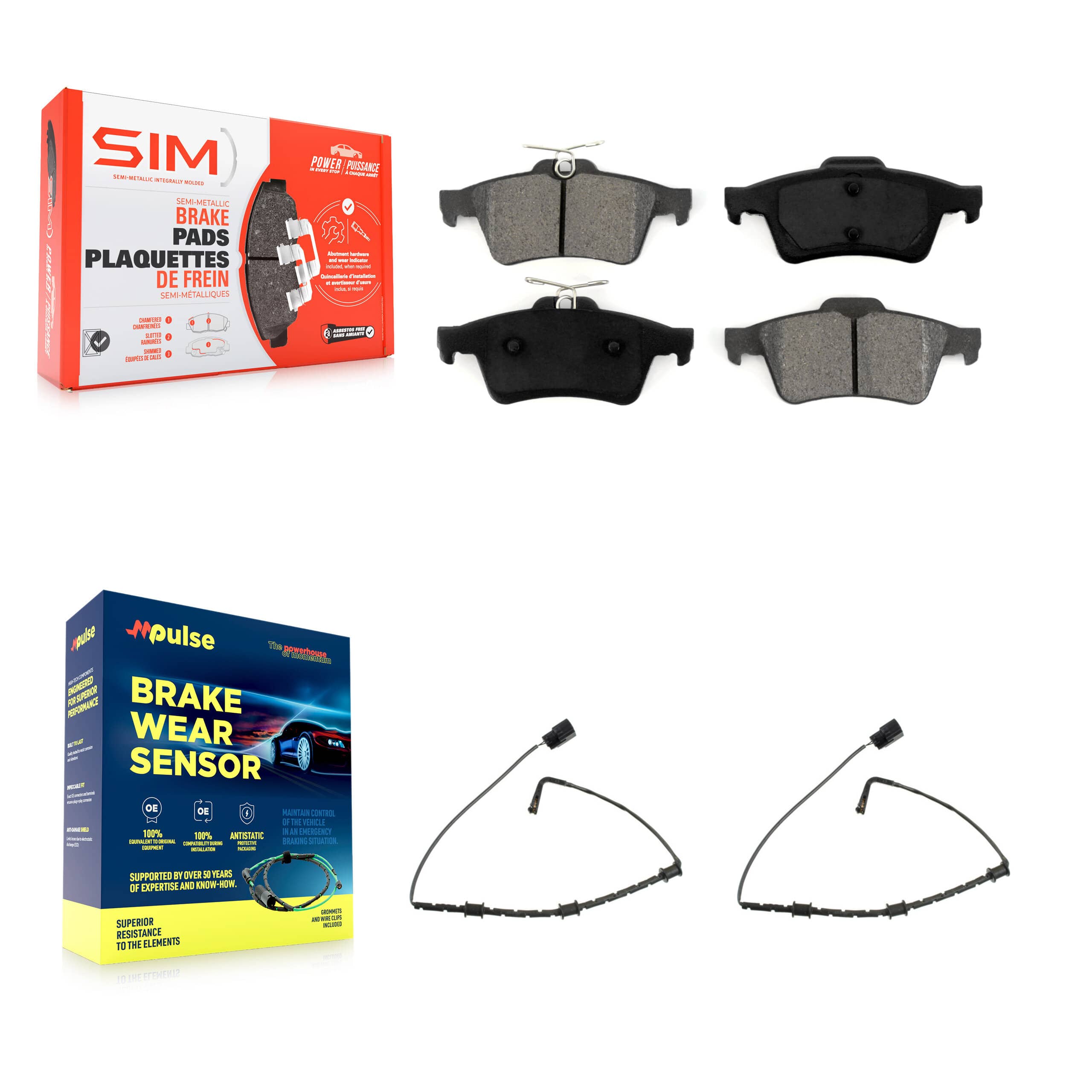 SIM - KSW-100645 - Rear Disc Brake Pad Kits